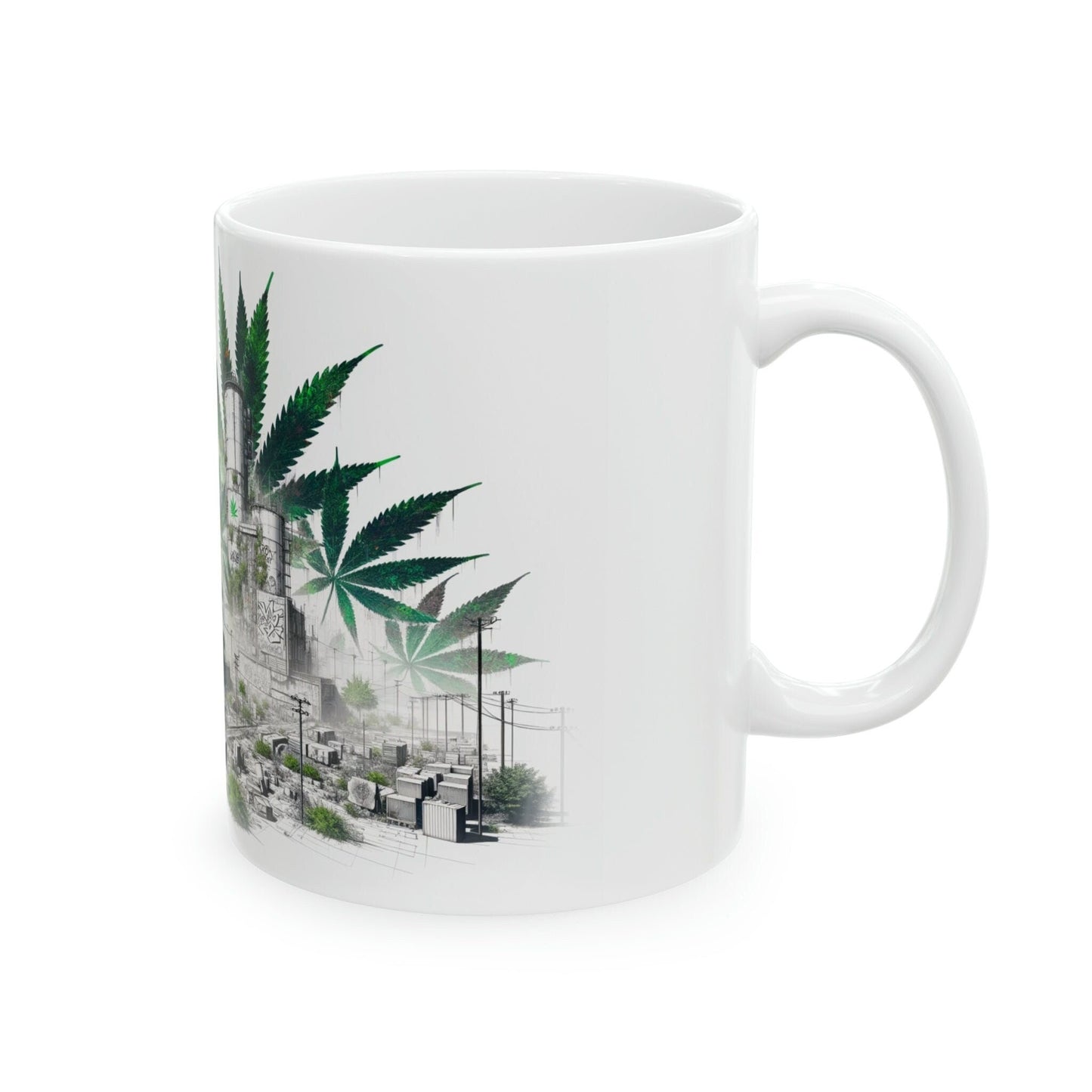 WEED POWER PLANT - Marijuana Themed Coffee Mug - Perfect Gift for Smokers/Stoner, Marijuana Lover; Wake and Bake Mug - Weed Mug / Stoner Mug