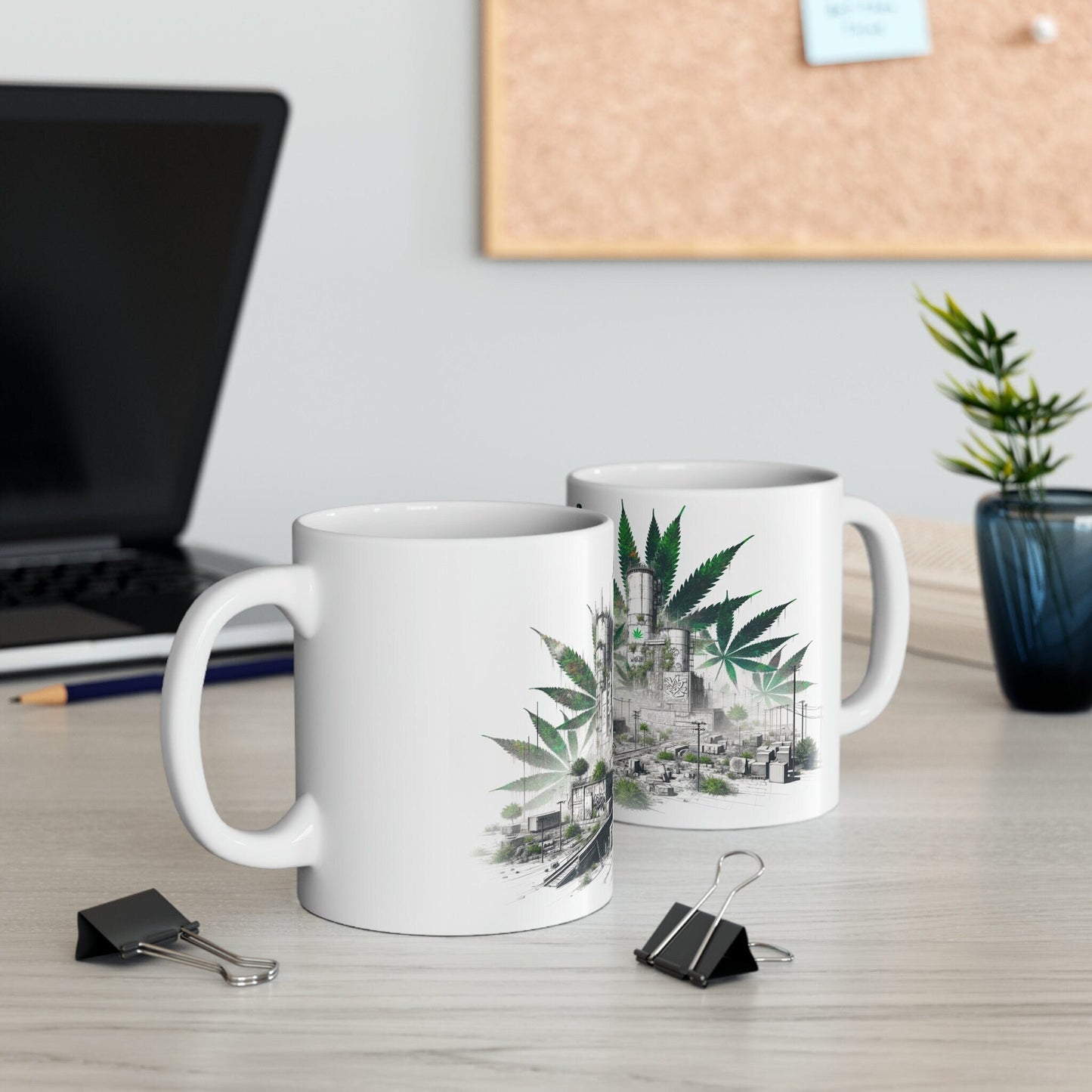 WEED POWER PLANT - Marijuana Themed Coffee Mug - Perfect Gift for Smokers/Stoner, Marijuana Lover; Wake and Bake Mug - Weed Mug / Stoner Mug