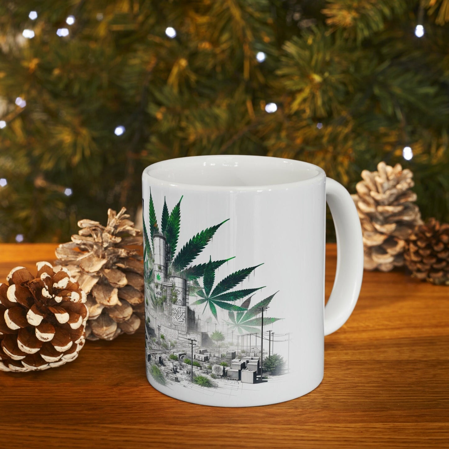WEED POWER PLANT - Marijuana Themed Coffee Mug - Perfect Gift for Smokers/Stoner, Marijuana Lover; Wake and Bake Mug - Weed Mug / Stoner Mug