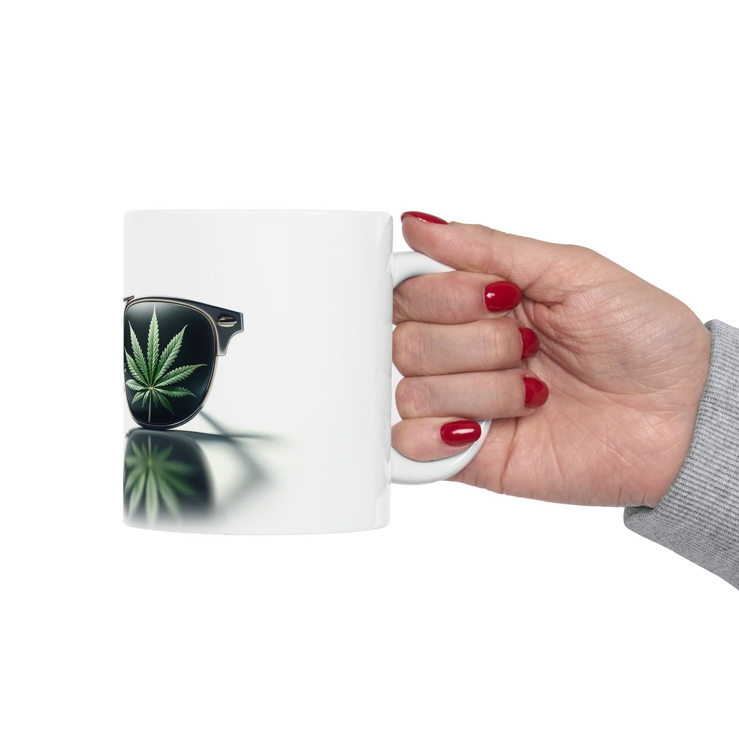 WEED GLASSES - Marijuana Themed Coffee Mugs - Perfect Gift for Smokers, Stoners, Marijuana Lovers; Wake and Bake Mug - Weed Mug / Stoner Mug