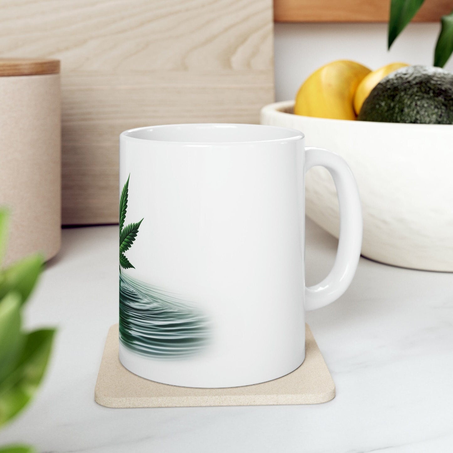WEED & WATER - Marijuana Themed Coffee Mugs - Perfect Gift for Smokers, Stoners, Marijuana Lovers; Wake and Bake Mug - Weed Mug / Stoner Mug