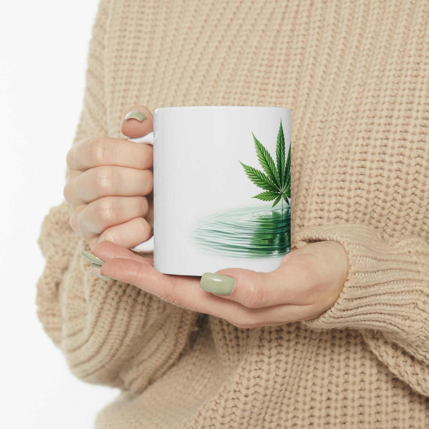 WEED & WATER - Marijuana Themed Coffee Mugs - Perfect Gift for Smokers, Stoners, Marijuana Lovers; Wake and Bake Mug - Weed Mug / Stoner Mug