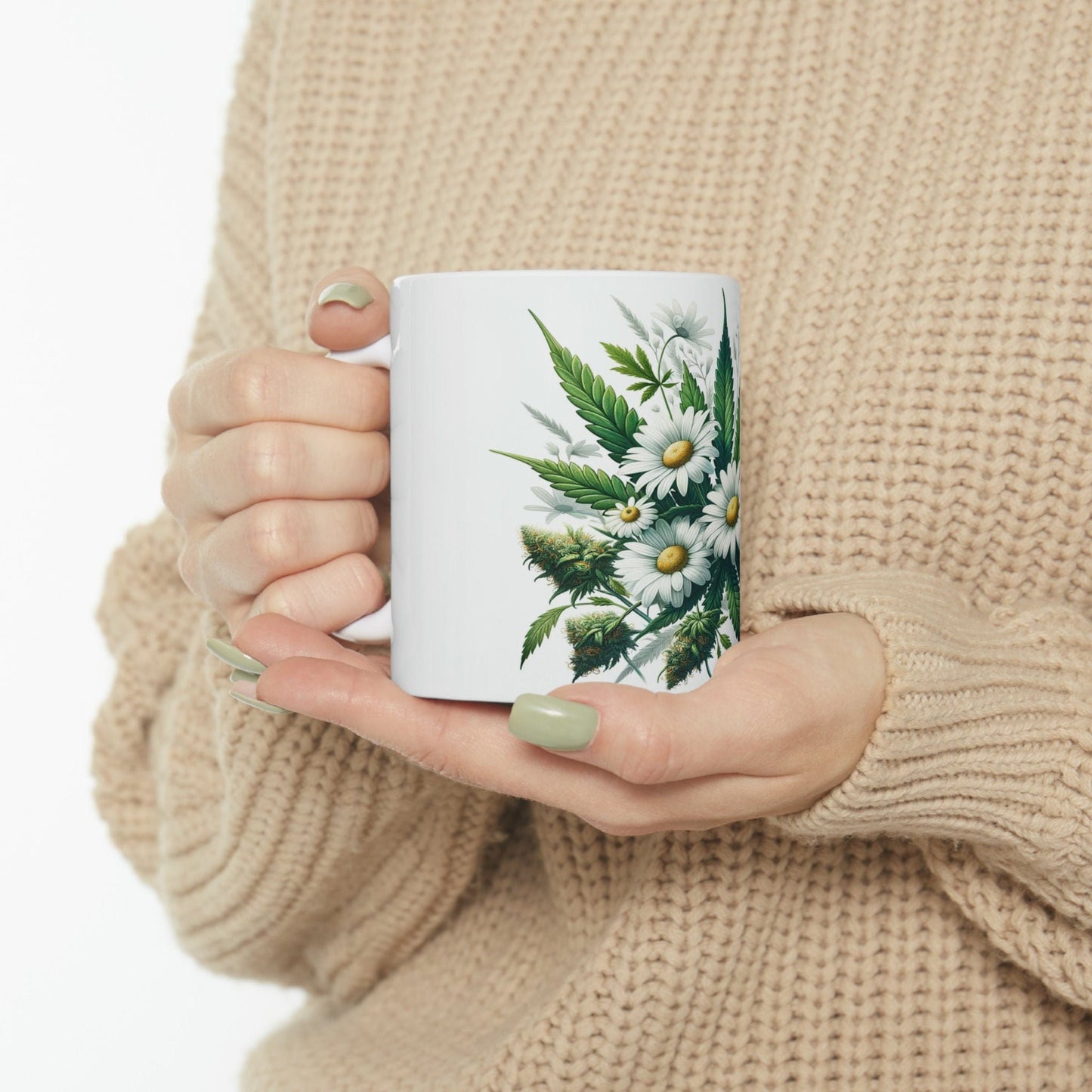 DAISY Flower - WEED Themed Coffee Mugs - Perfect Gift for Smokers, Stoners, Marijuana Lovers; Wake and Bake Mug - Marijuana Mug / Stoner Mug