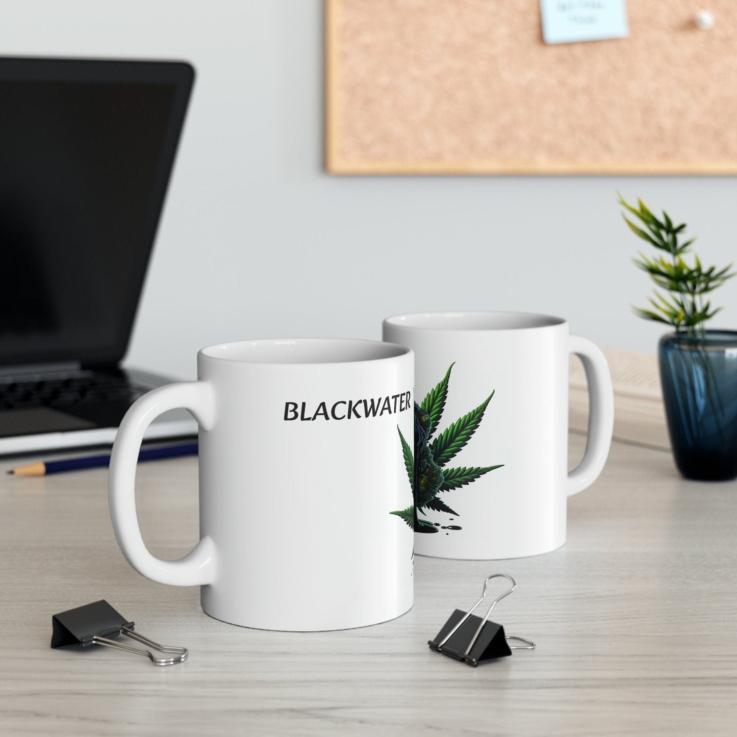 BLACKWATER - WEED Strain Themed Coffee Mugs - Perfect Gift for Smokers, Stoners, Marijuana Lovers; Wake and Bake Essentials