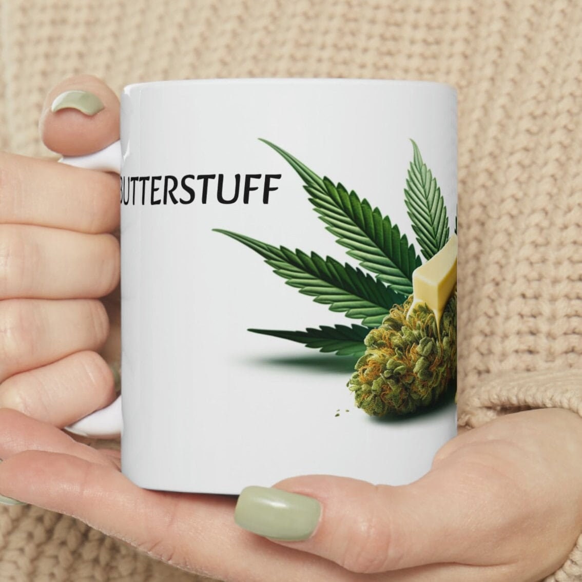 BUTTERSTUFF - WEED Strain Themed Coffee Mugs - Perfect Gift for Smokers, Stoners, Marijuana Lovers; Wake and Bake Essentials