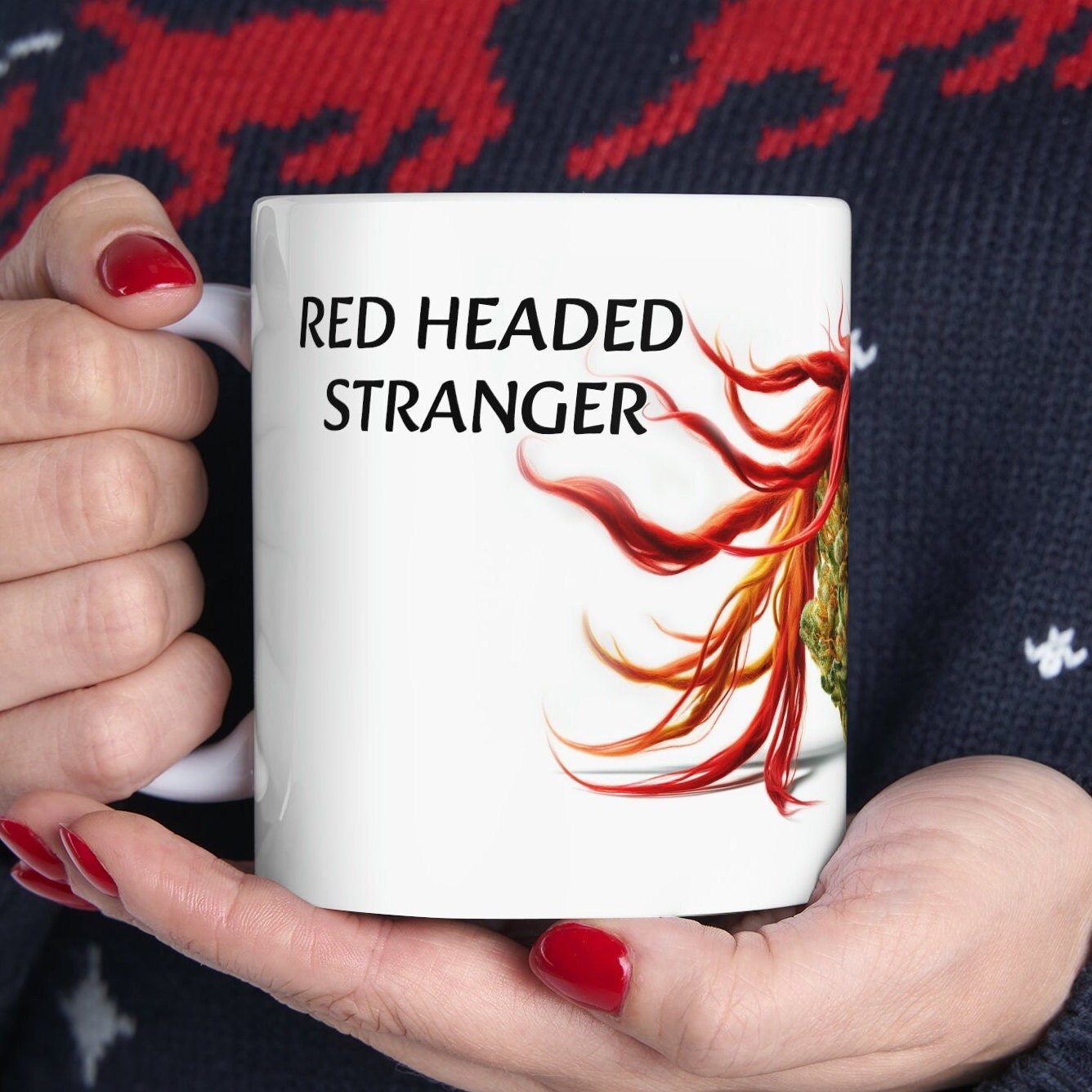 RED HEADED STRANGER - Weed Strain Themed Coffee Mugs - Perfect Gift for Smokers, Stoners, Marijuana Lovers; Wake and Bake Essentials