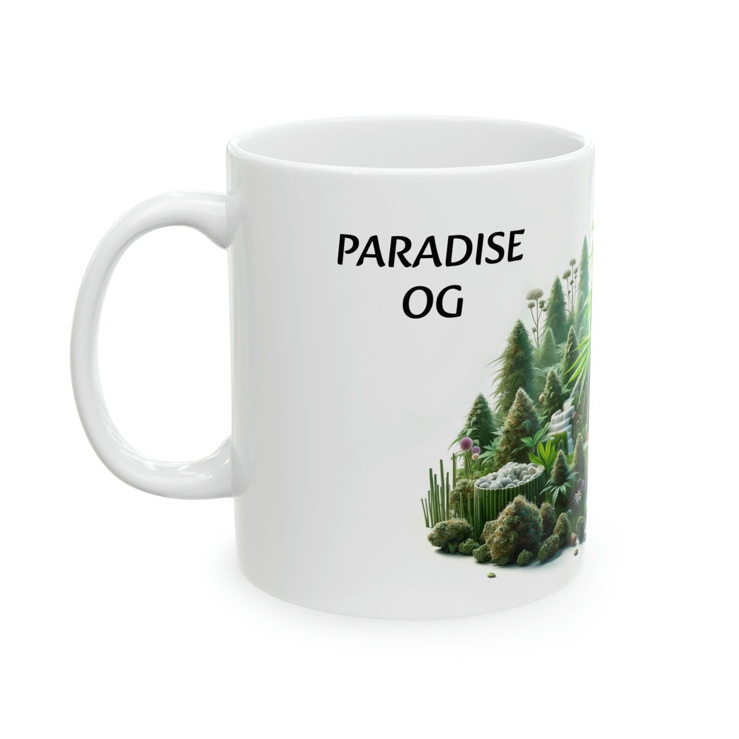 PARADISE OG - WEED Strain Themed Coffee Mugs - Perfect Gift for Smokers, Stoners, Marijuana Lovers; Wake and Bake Essentials