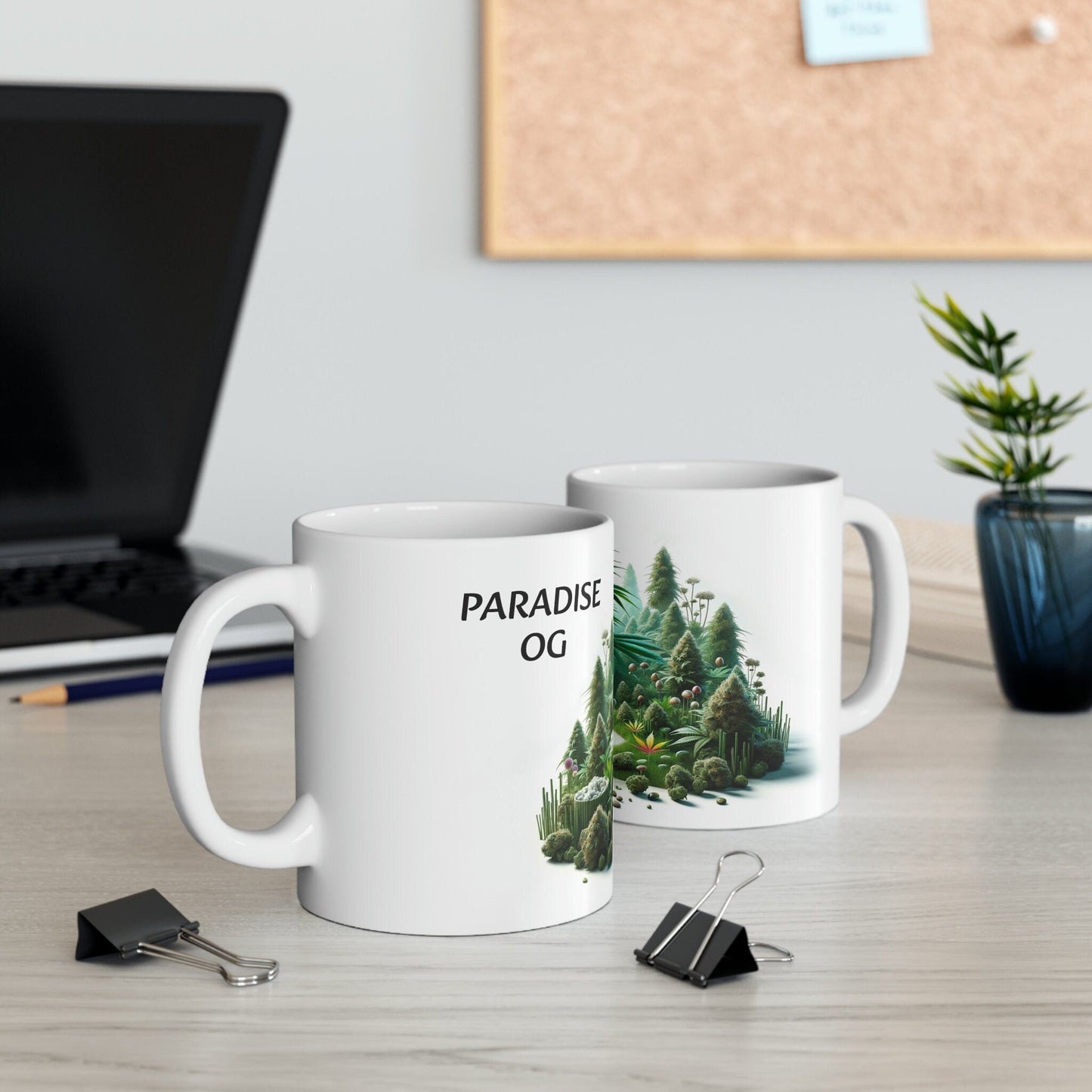 PARADISE OG - WEED Strain Themed Coffee Mugs - Perfect Gift for Smokers, Stoners, Marijuana Lovers; Wake and Bake Essentials