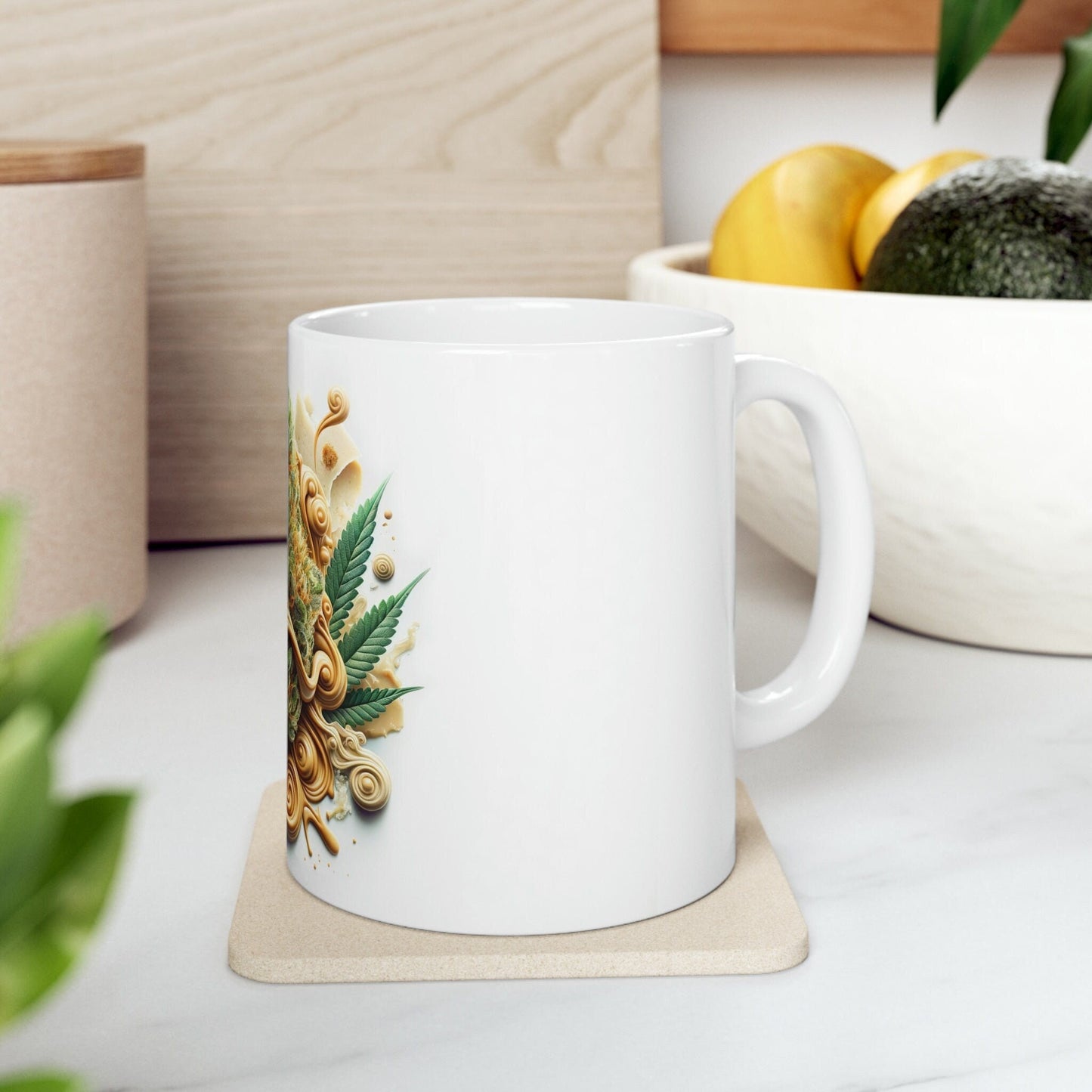 PEANUT BUTTER BREATH - Weed Strain Themed Coffee Mugs - Perfect Gift for Smokers, Stoners, Marijuana Lovers; Wake and Bake Essentials