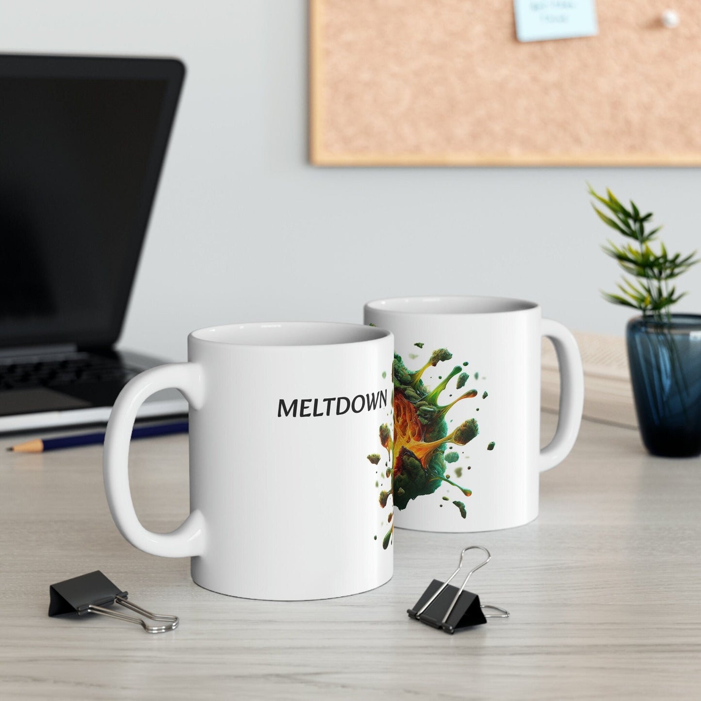 MELTDOWN - WEED Strain Themed Coffee Mugs - Perfect Gift for Smokers, Stoners, Marijuana Lovers; Wake and Bake Essentials