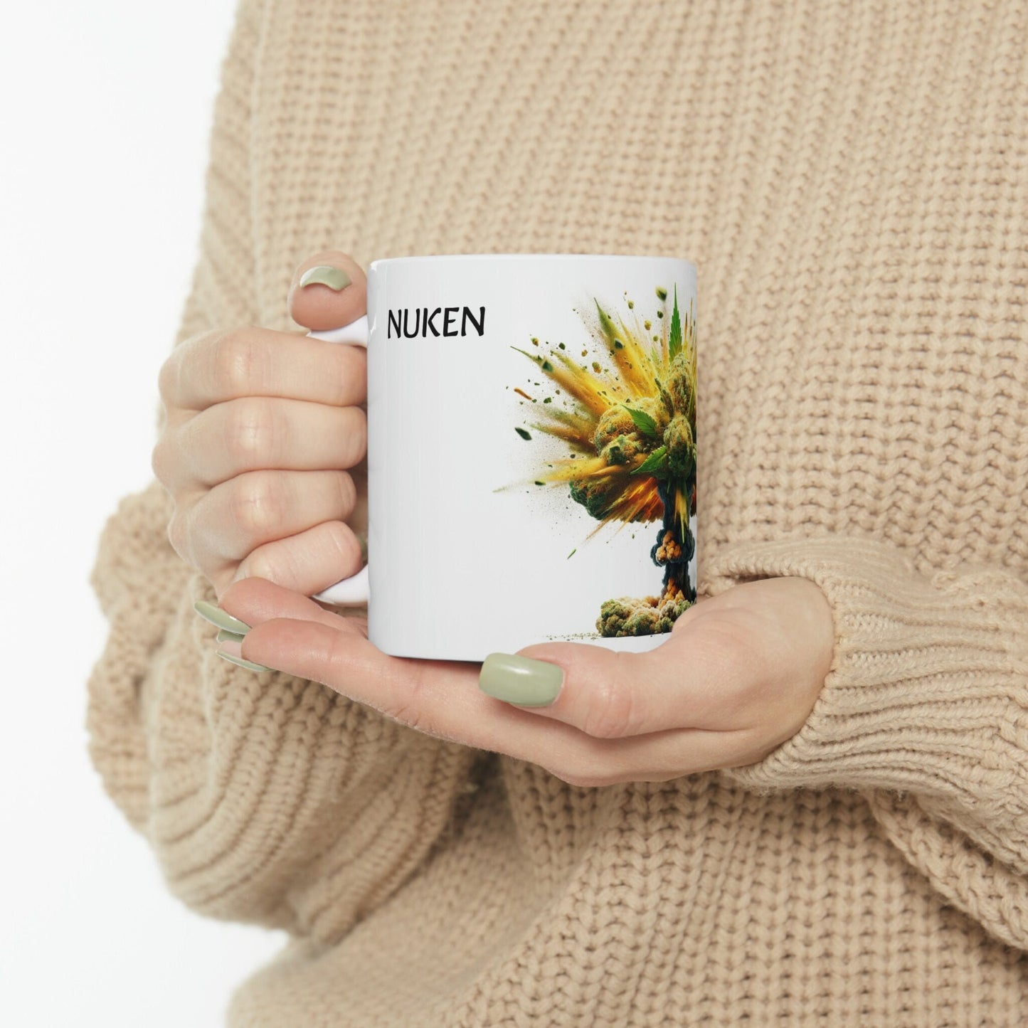 NUKEN - WEED Strain Themed Coffee Mugs - Perfect Gift for Smokers, Stoners, Marijuana Lovers; Wake and Bake Essentials