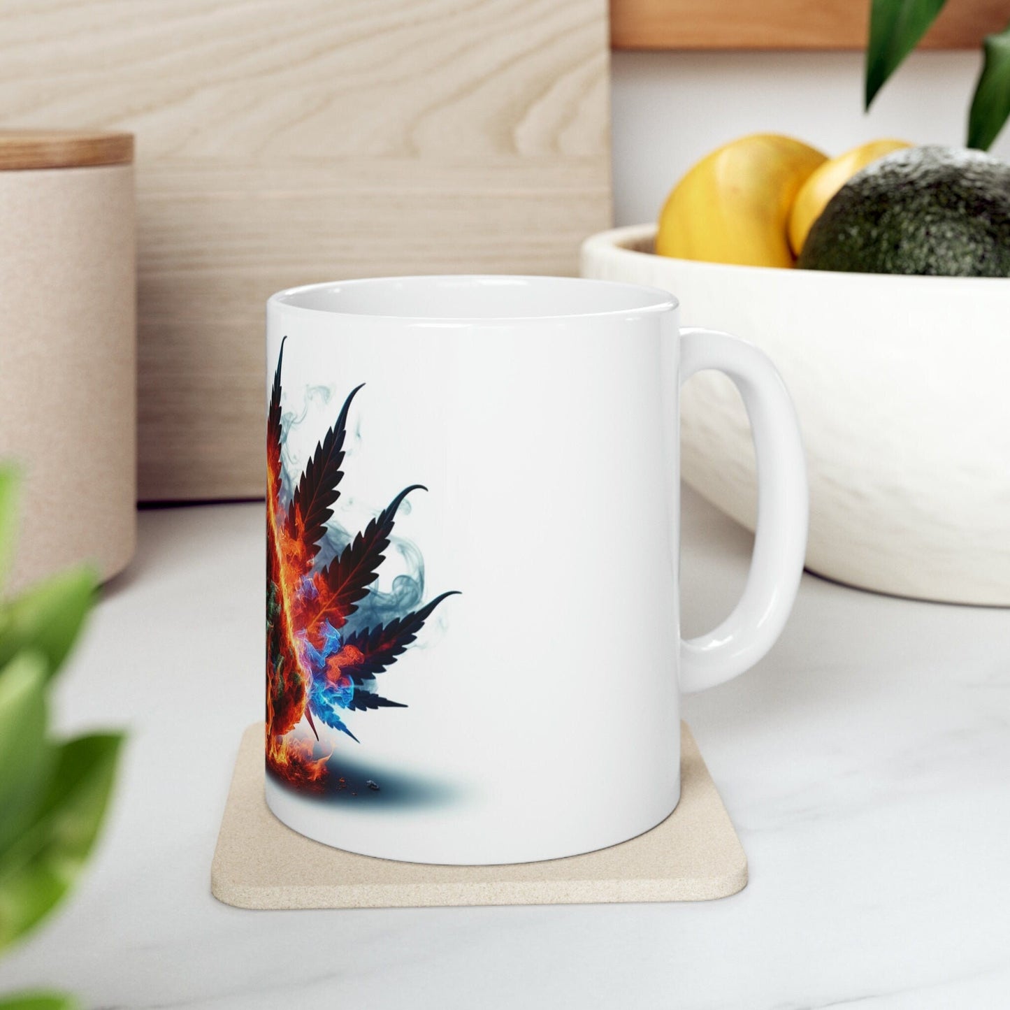 FIRE OG - WEED Strain Themed Coffee Mugs - Perfect Gift for Smokers, Stoners, Marijuana Lovers; Wake and Bake Essentials