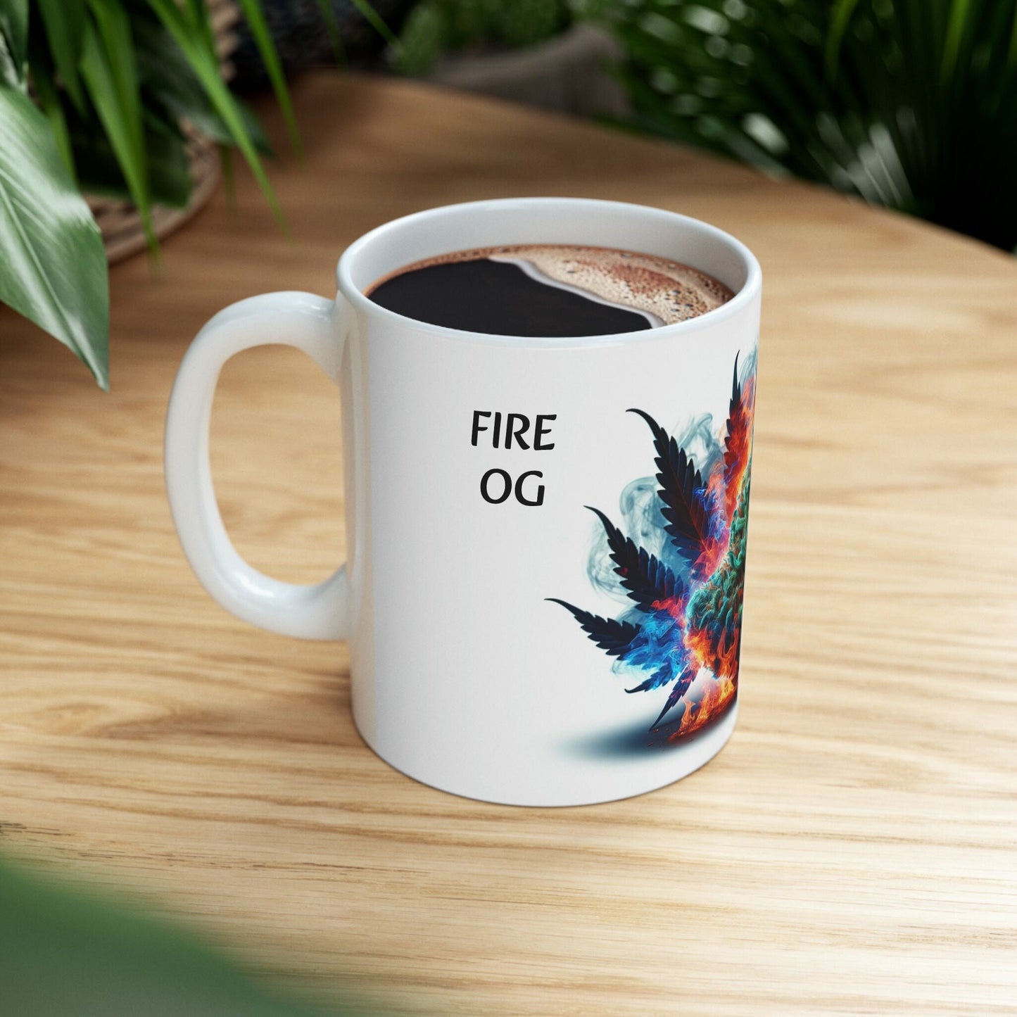 FIRE OG - WEED Strain Themed Coffee Mugs - Perfect Gift for Smokers, Stoners, Marijuana Lovers; Wake and Bake Essentials