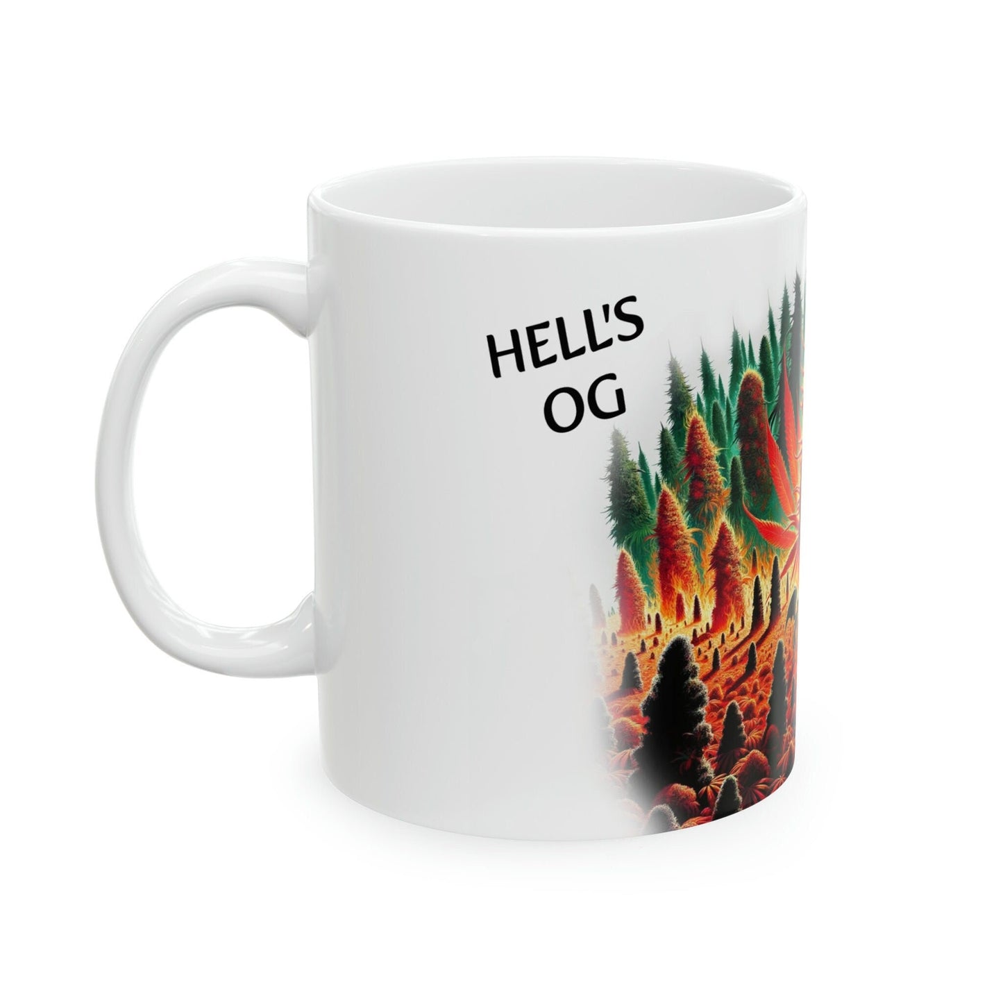 HELL'S OG - WEED Strain Themed Coffee Mugs - Perfect Gift for Smokers, Stoners, Marijuana Lovers; Wake and Bake Essentials
