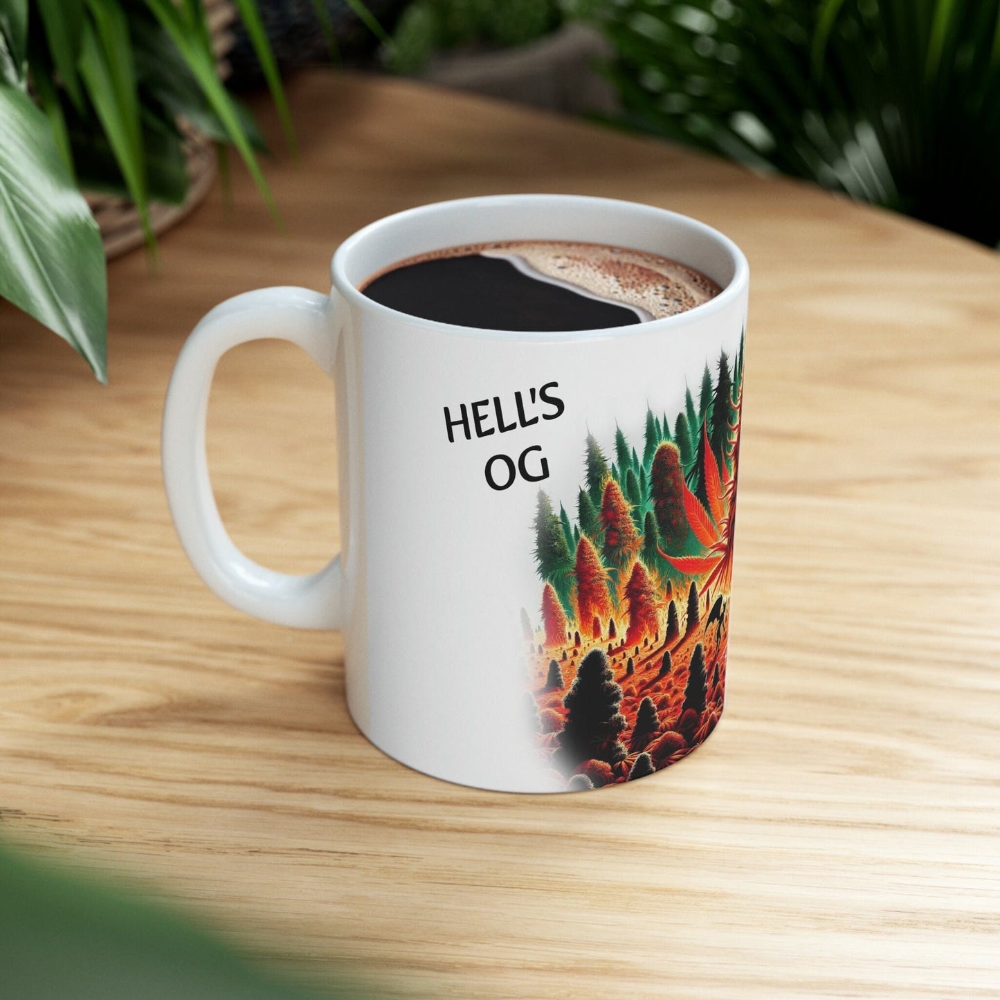 HELL'S OG - WEED Strain Themed Coffee Mugs - Perfect Gift for Smokers, Stoners, Marijuana Lovers; Wake and Bake Essentials