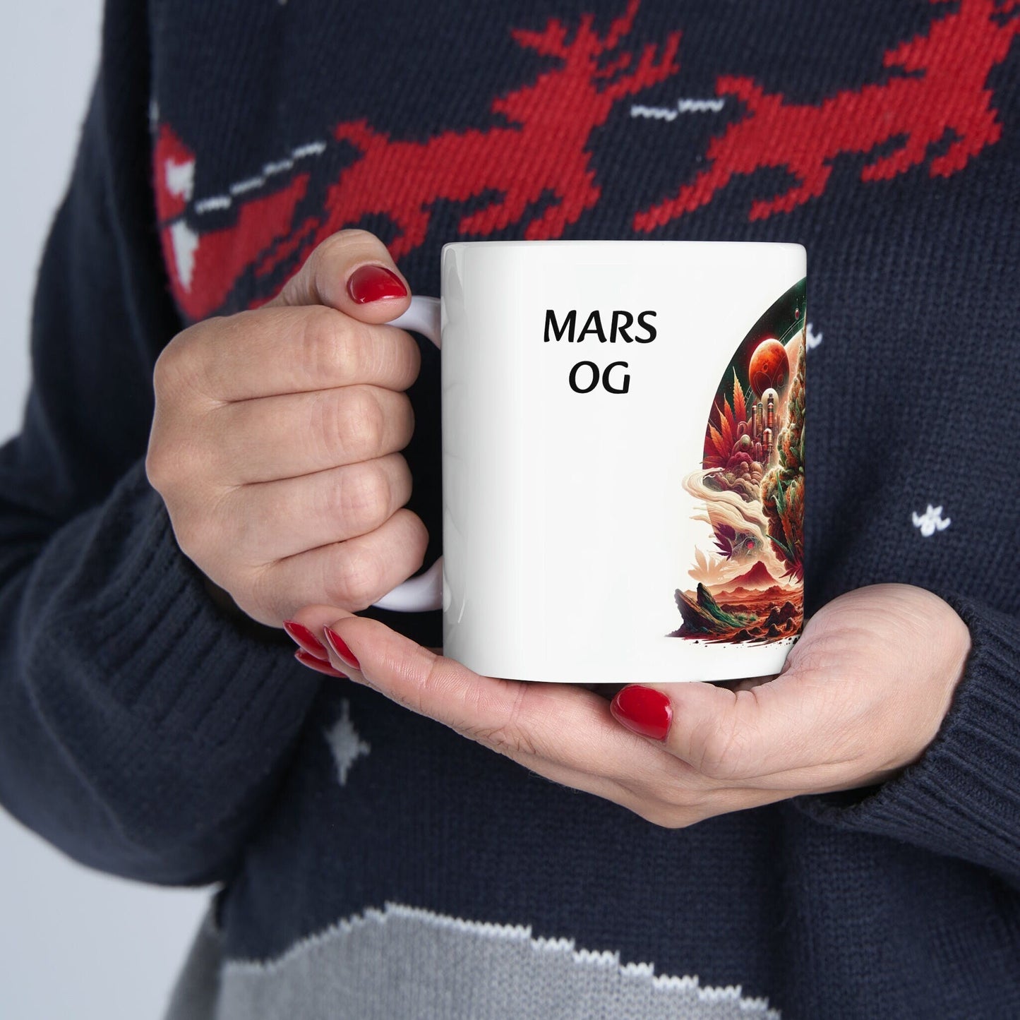 MARS OG - WEED Strain Themed Coffee Mugs - Perfect Gift for Smokers, Stoners, Marijuana Lovers; Wake and Bake Essentials
