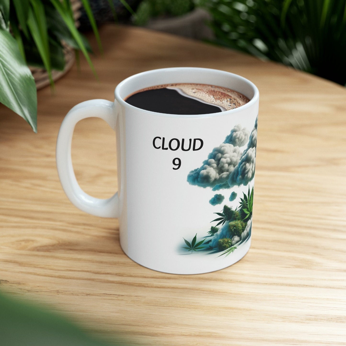 CLOUD 9 - WEED Strain Themed Coffee Mugs - Perfect Gift for Smokers, Stoners, Marijuana Lovers; Wake and Bake Essentials