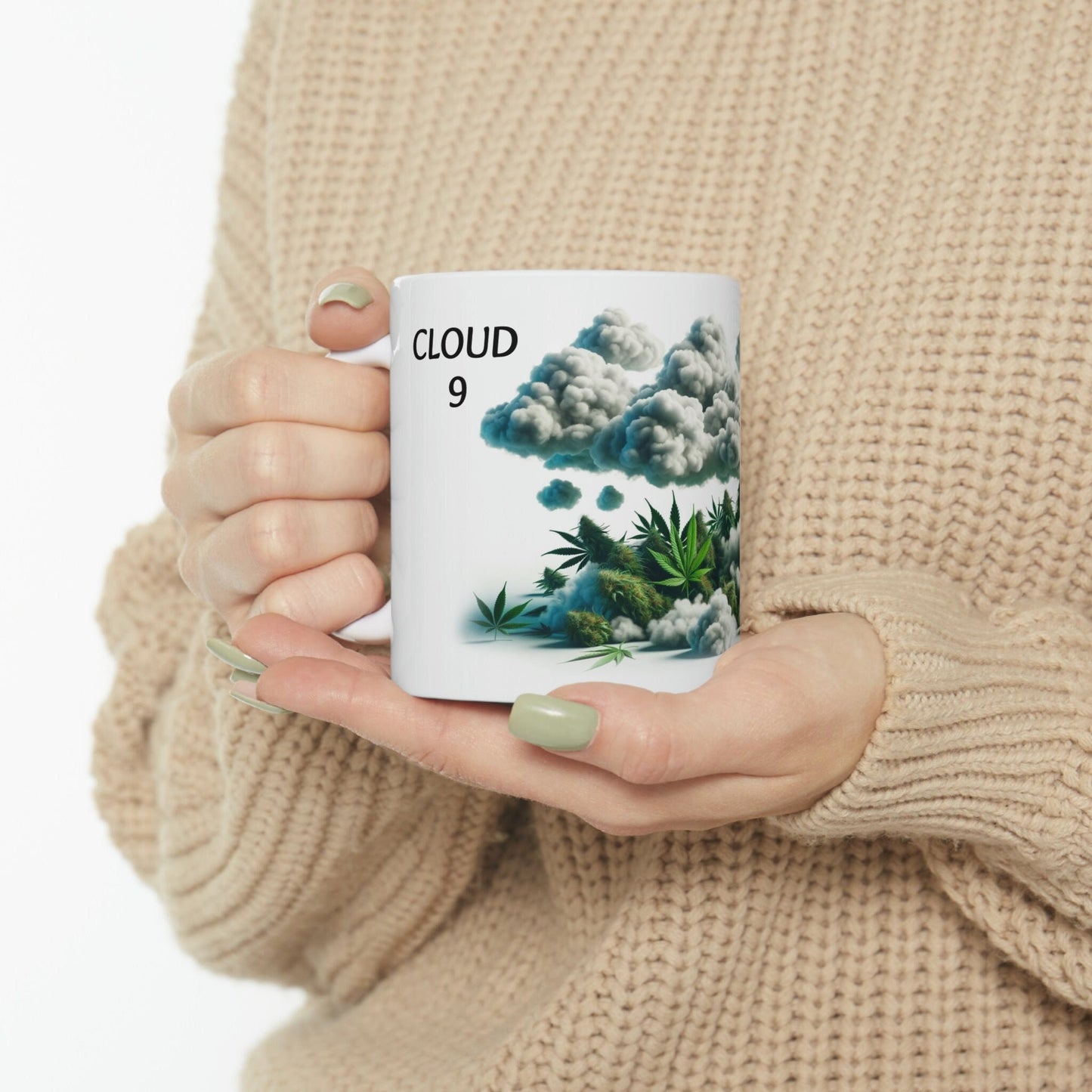 CLOUD 9 - WEED Strain Themed Coffee Mugs - Perfect Gift for Smokers, Stoners, Marijuana Lovers; Wake and Bake Essentials