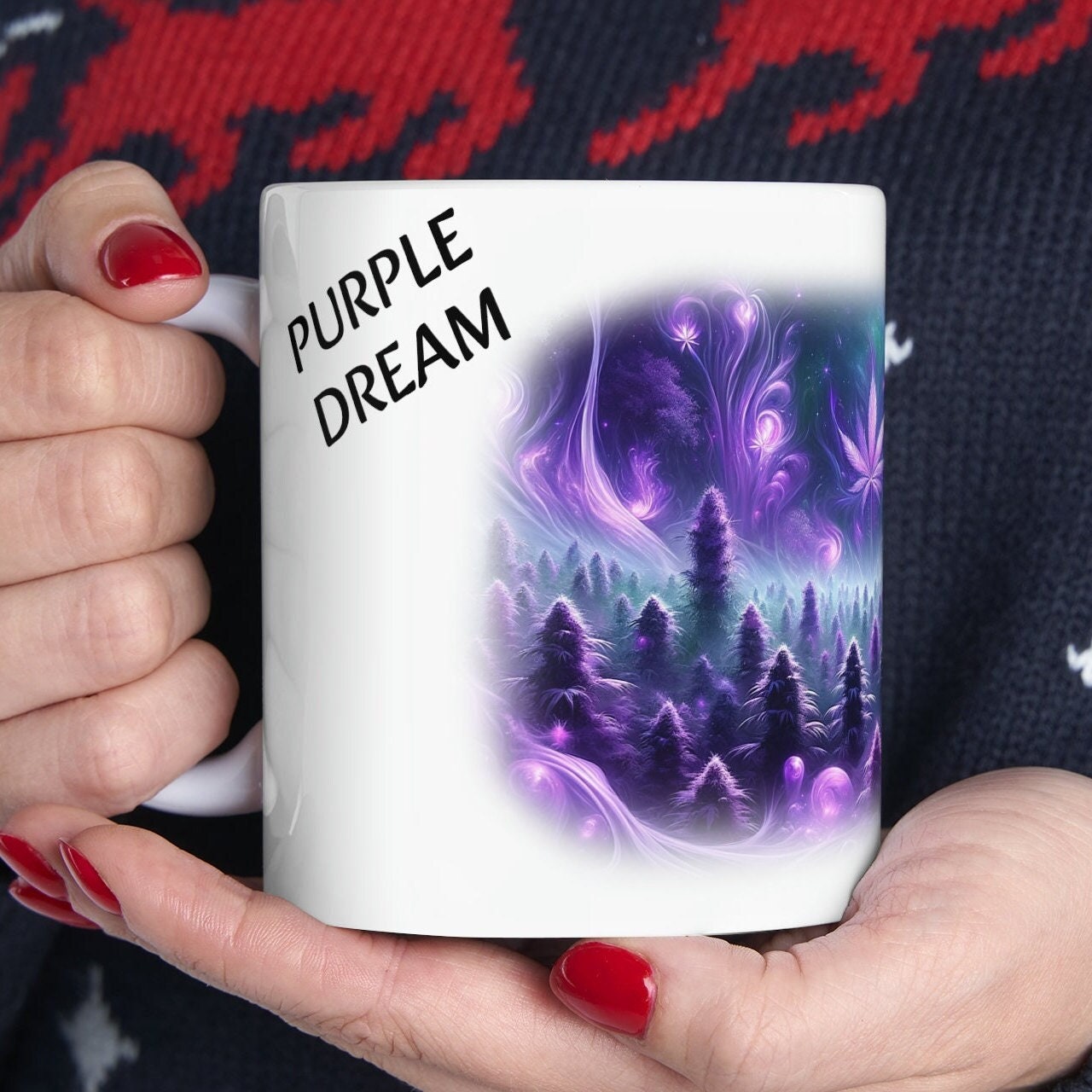PURPLE DREAM - WEED Strain Themed Coffee Mugs - Perfect Gift for Smokers, Stoners, Marijuana Lovers; Wake and Bake Essentials