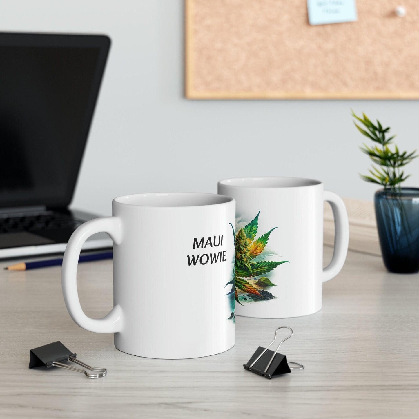 MAUI WOWIE - WEED Strain Themed Coffee Mugs - Perfect Gift for Smokers, Stoners, Marijuana Lovers; Wake and Bake Essentials