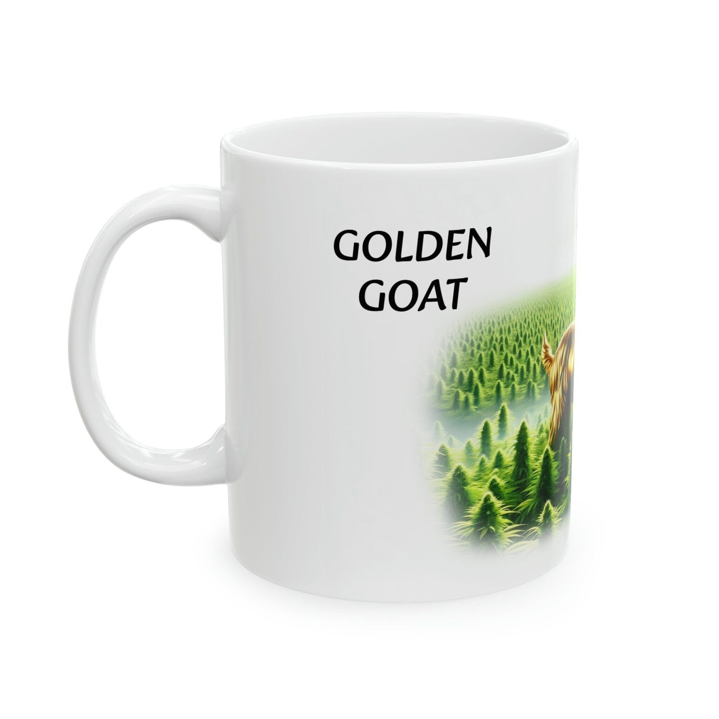GOLDEN GOAT - WEED Strain Themed Coffee Mugs - Perfect Gift for Smokers, Stoners, Marijuana Lovers; Wake and Bake Essentials