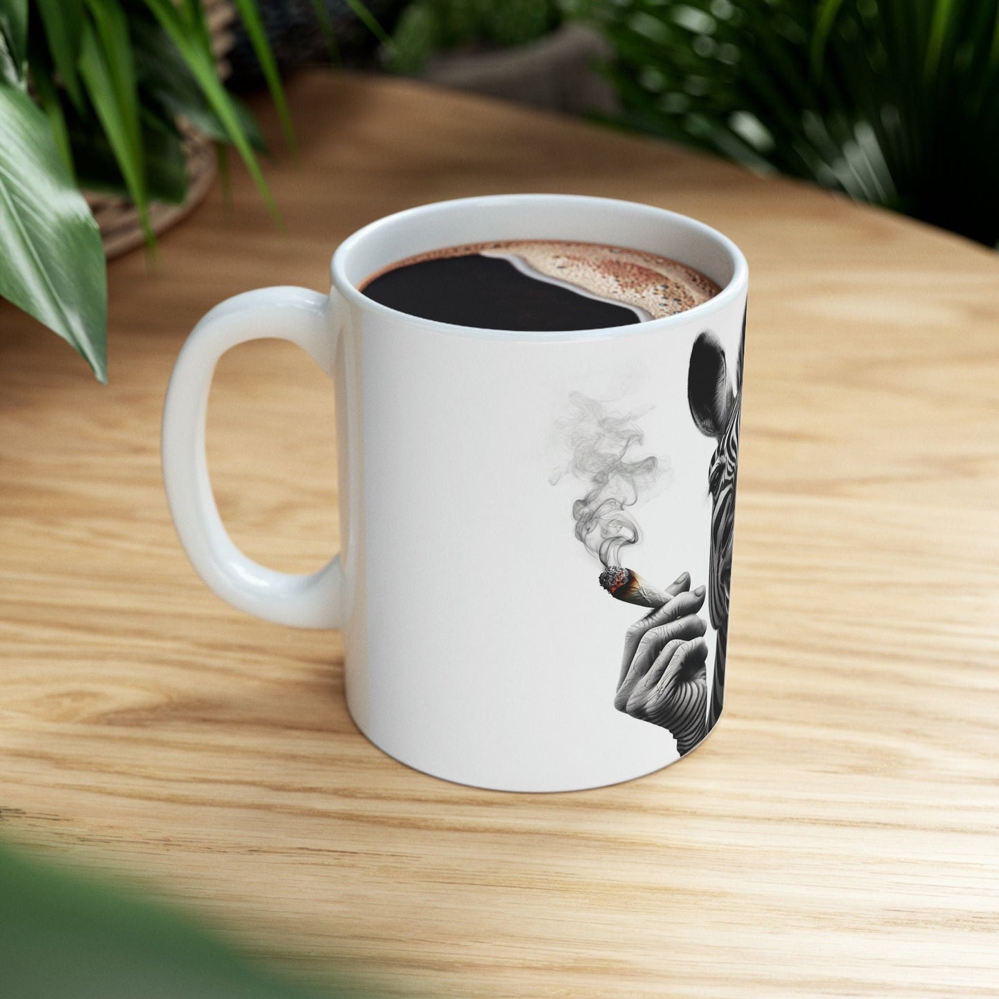 ZEBRA - WEED Themed Coffee Mugs - Perfect Gift for Smokers, Stoners, Growers; Animal Lovers - Marijuana Mug for Wake and Bake
