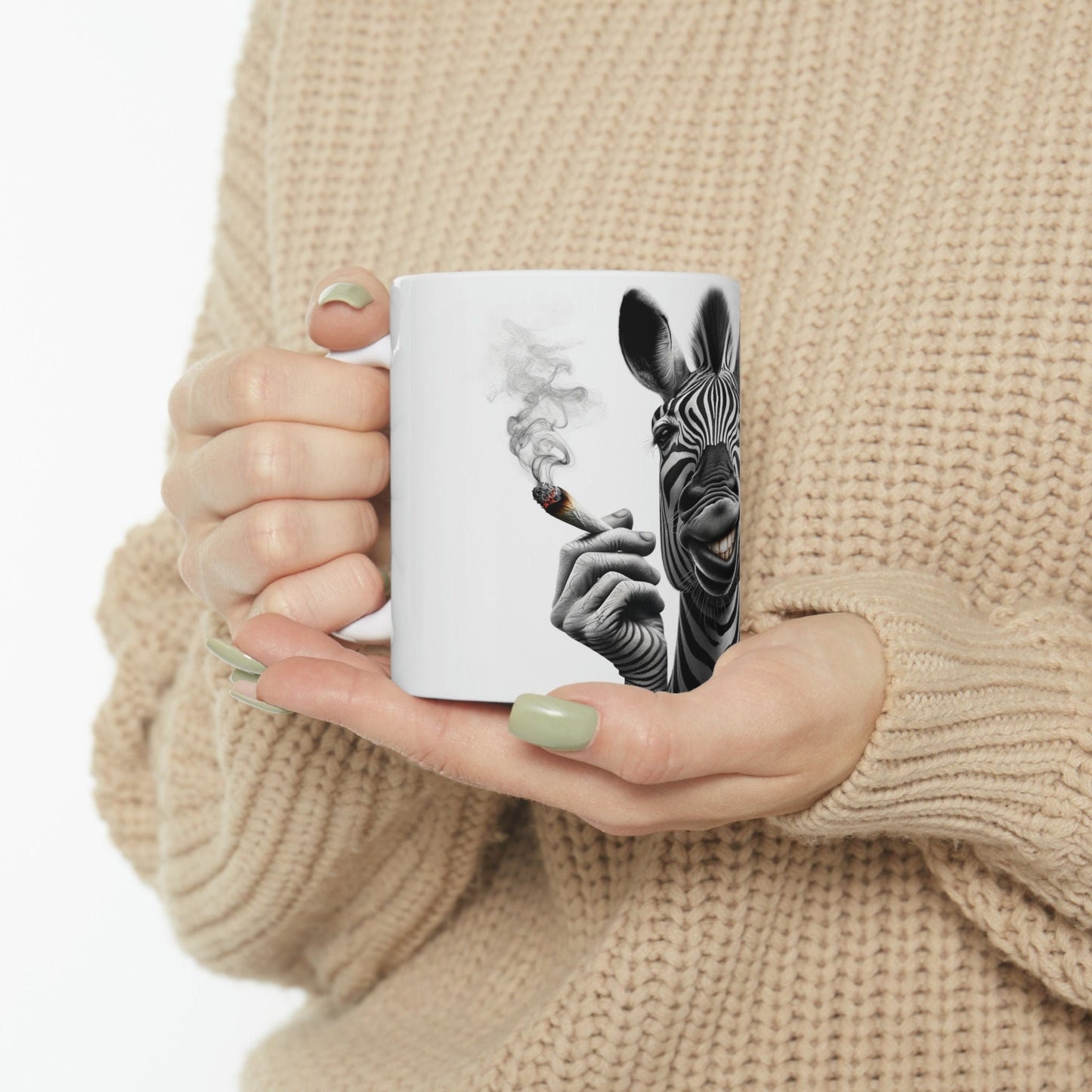 ZEBRA - WEED Themed Coffee Mugs - Perfect Gift for Smokers, Stoners, Growers; Animal Lovers - Marijuana Mug for Wake and Bake
