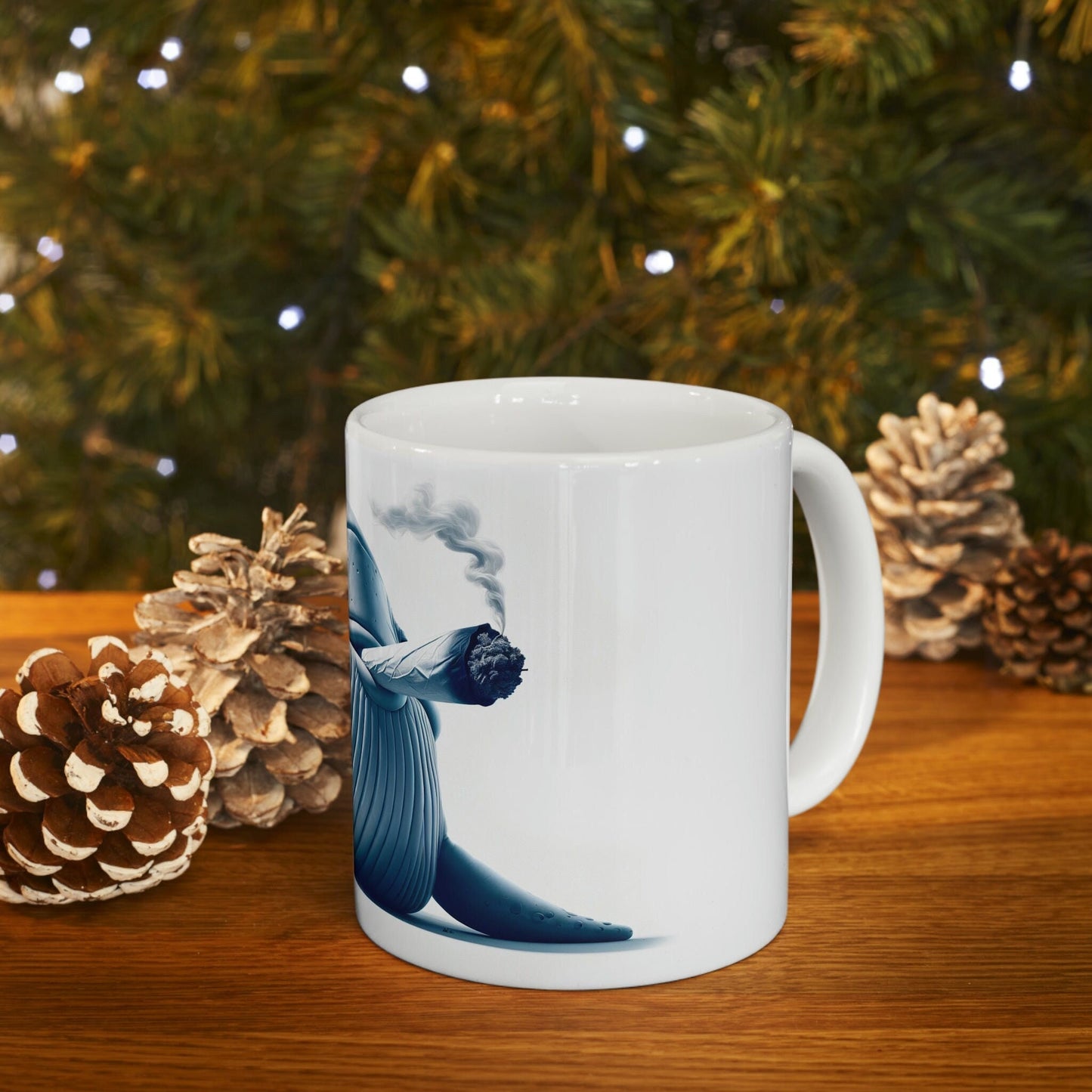 WHALE - WEED Themed Coffee Mugs - Perfect Gift for Smokers, Stoners, Growers; Animal Lovers - Marijuana Mug for Wake and Bake