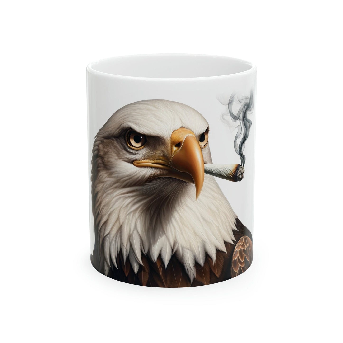 BALD EAGLE - WEED Themed Coffee Mugs - Perfect Gift for Smokers, Stoners, Marijuana Lovers, Growers; Smoker - Wake and Bake