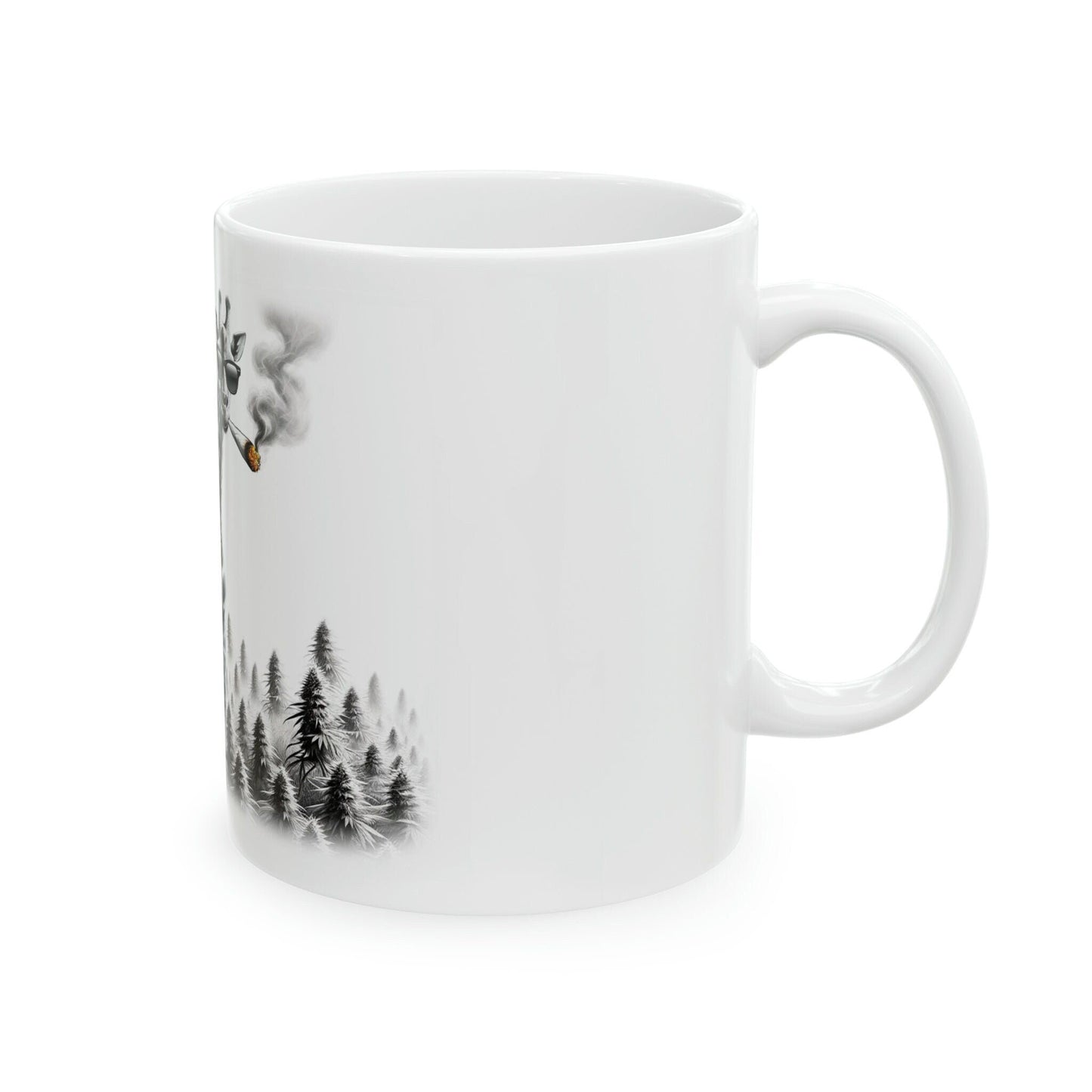 GIRAFFE - WEED Themed Coffee Mugs - Perfect Gift for Smokers, Stoners, Growers; Animal Lovers - Marijuana Mug for Wake and Bake