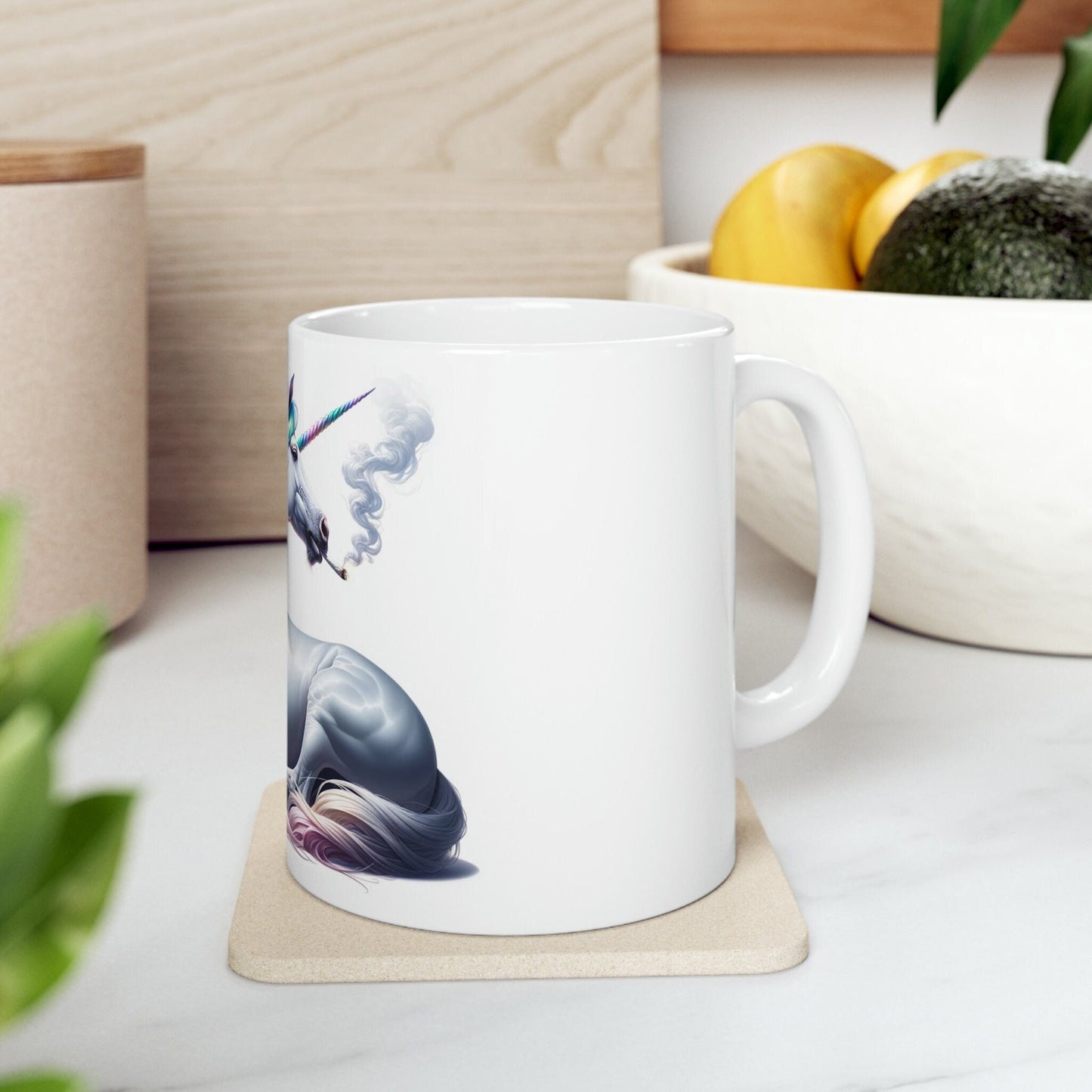 UNICORN - WEED Themed Coffee Mugs - Perfect Gift for Smokers, Stoners, Growers; Animal Lovers - Marijuana Mug for Wake and Bake