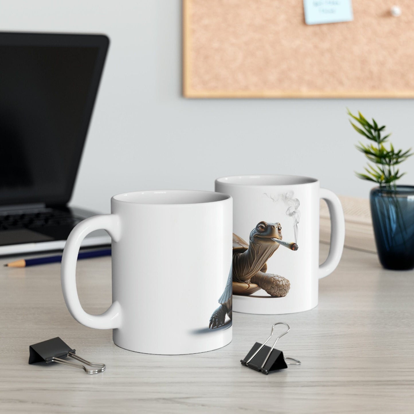 TURTLE - WEED Themed Coffee Mugs - Perfect Gift for Smokers, Stoners, Growers; Animal Lovers - Marijuana Mug for Wake and Bake