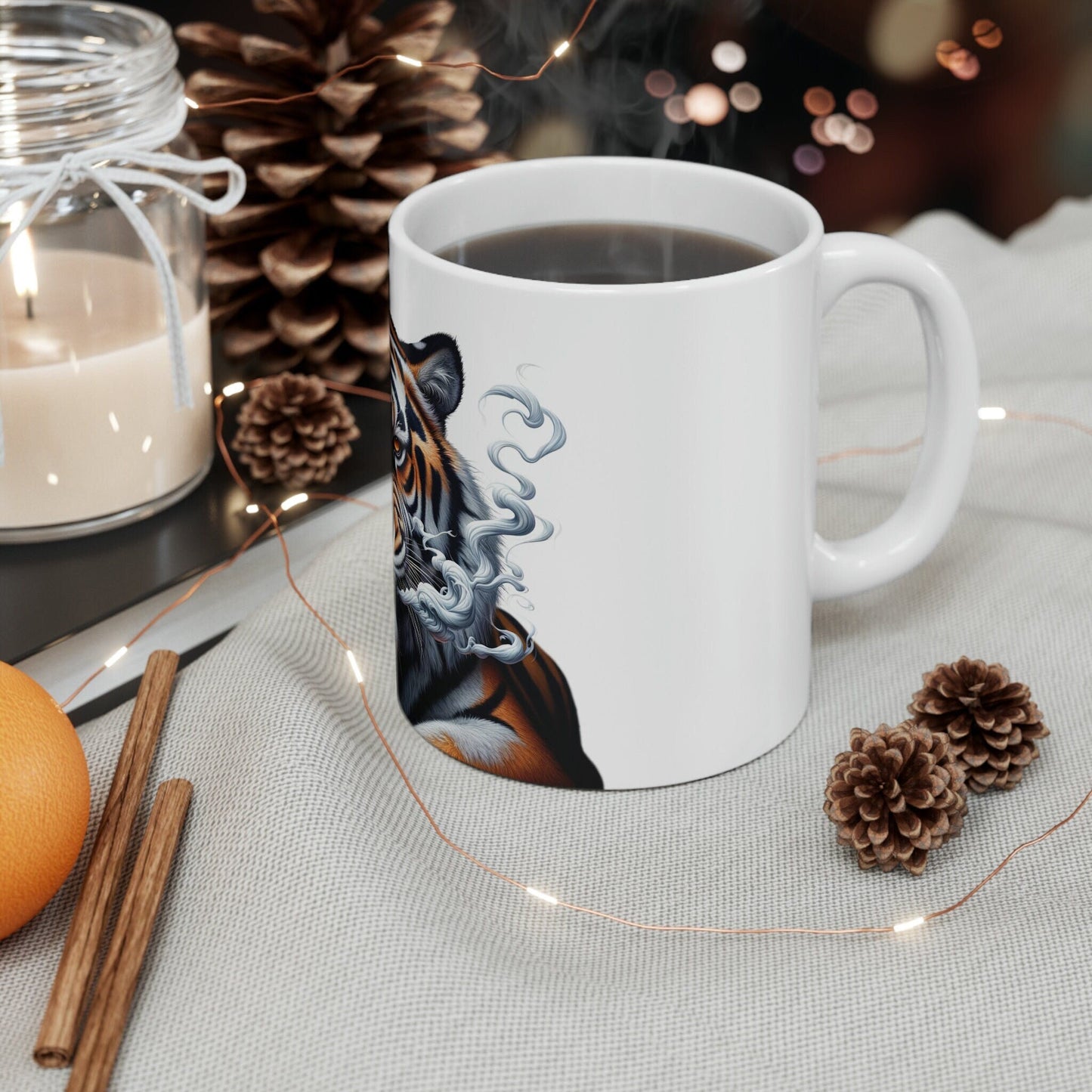 TIGER - WEED Themed Coffee Mugs - Perfect Gift for Smokers, Stoners, Growers; Animal Lovers - Marijuana Mug for Wake and Bake