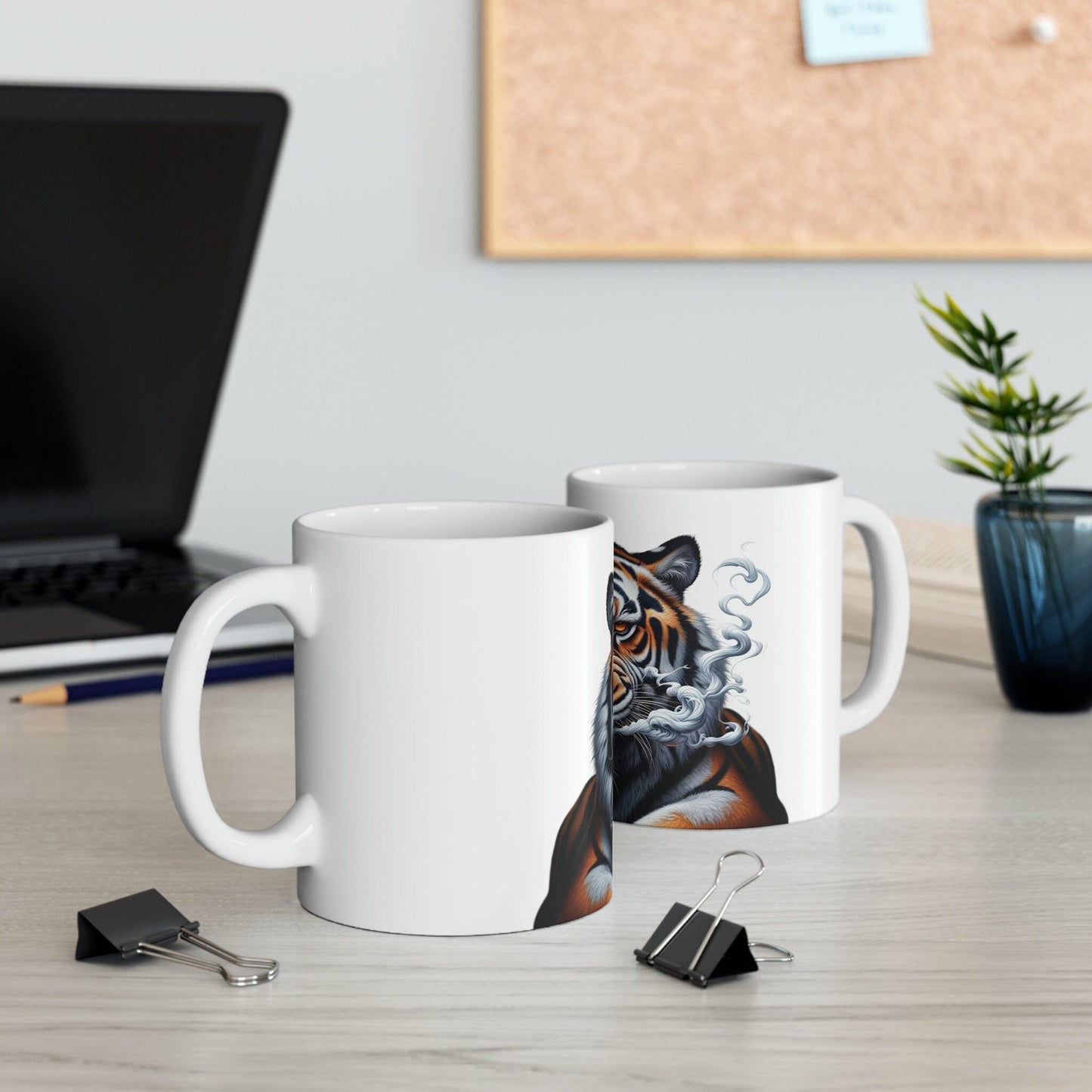 TIGER - WEED Themed Coffee Mugs - Perfect Gift for Smokers, Stoners, Growers; Animal Lovers - Marijuana Mug for Wake and Bake