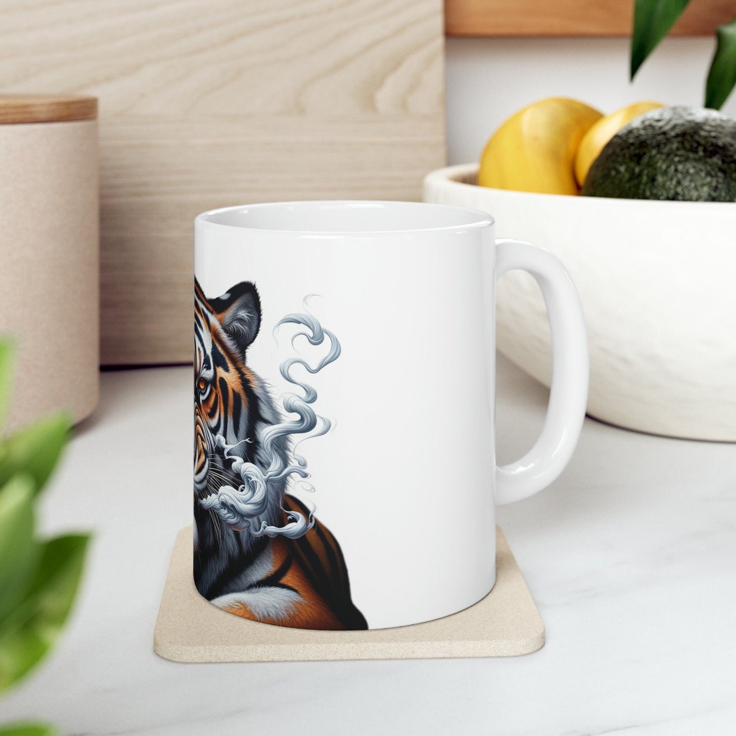TIGER - WEED Themed Coffee Mugs - Perfect Gift for Smokers, Stoners, Growers; Animal Lovers - Marijuana Mug for Wake and Bake