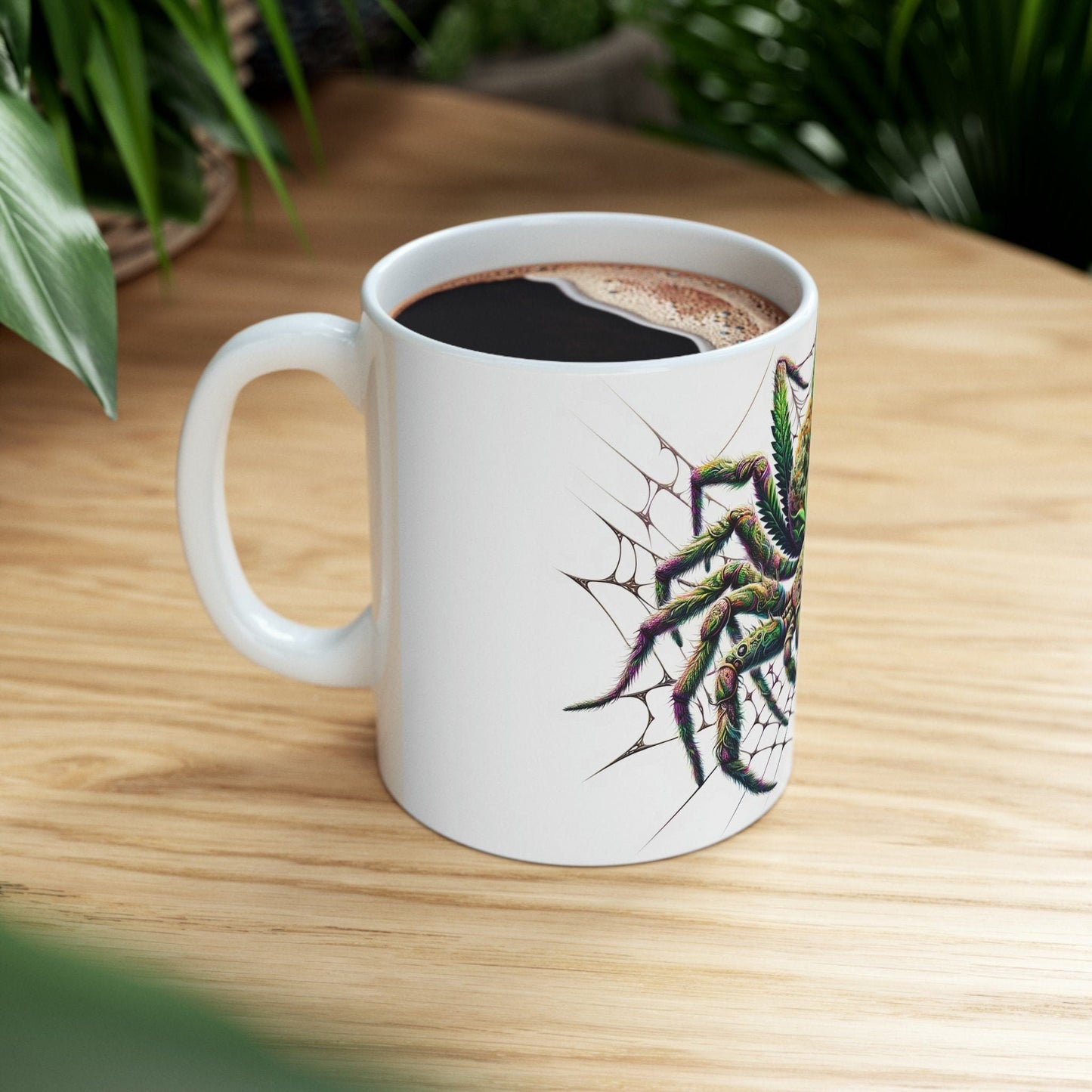 SPIDER - WEED Themed Coffee Mugs - Perfect Gift for Smokers, Stoners, Growers; Animal Lovers - Marijuana Mug for Wake and Bake