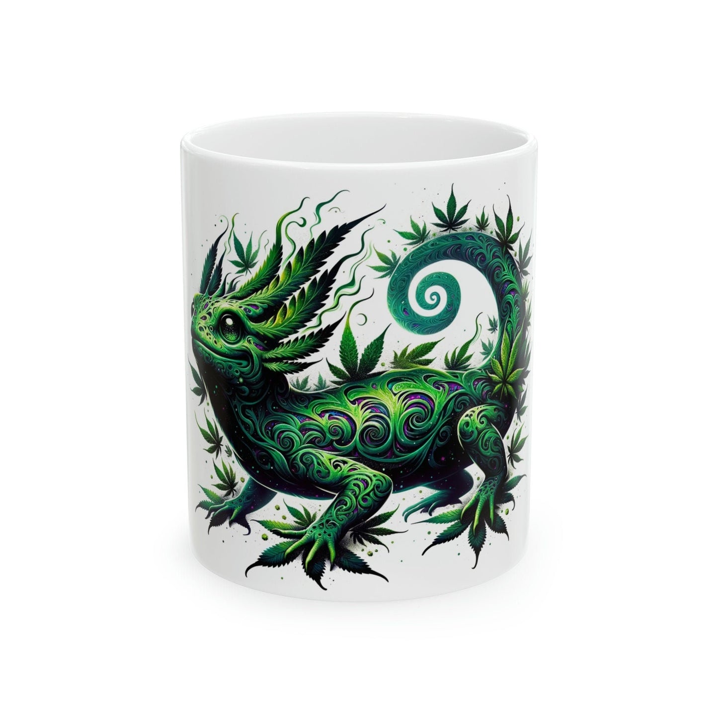WEED SALAMANDER - Marijuana Themed Coffee Mugs - Perfect Gift for Smokers, Stoners, Growers; Animal Lovers - Weed Mug for Wake and Bake
