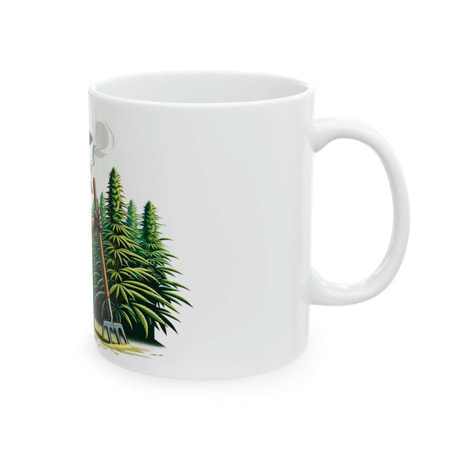 RACCOON - WEED Themed Coffee Mugs - Perfect Gift for Smokers, Stoners, Growers; Animal Lovers - Marijuana Mug for Wake and Bake