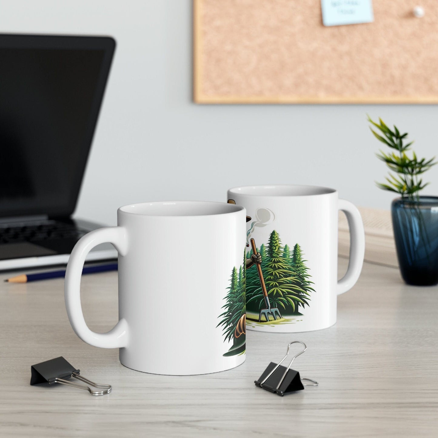 RACCOON - WEED Themed Coffee Mugs - Perfect Gift for Smokers, Stoners, Growers; Animal Lovers - Marijuana Mug for Wake and Bake