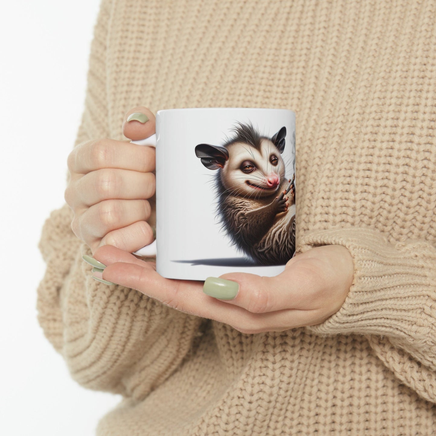 POSSUM - WEED Themed Coffee Mugs - Perfect Gift for Smokers, Stoners, Growers; Animal Lovers - Marijuana Mug for Wake and Bake