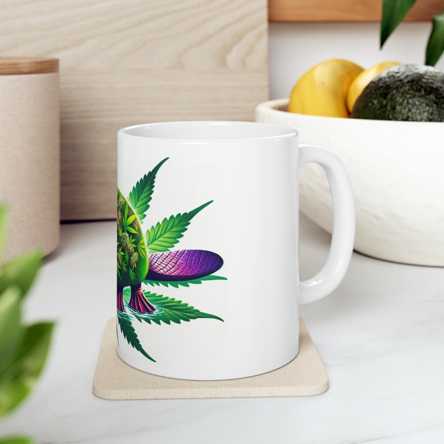 WEED PLATYPUS - Marijuana Themed Coffee Mugs - Perfect Gift for Smokers, Stoners, Growers; Animal Lovers - Weed Mug for Wake and Bake