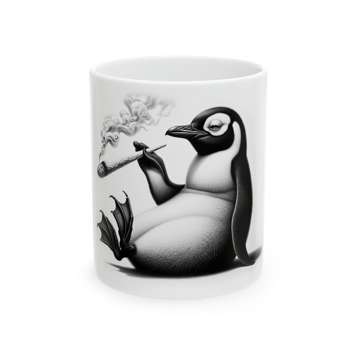 PENGUIN - WEED Themed Coffee Mugs - Perfect Gift for Smokers, Stoners, Growers; Animal Lovers - Marijuana Mug for Wake and Bake
