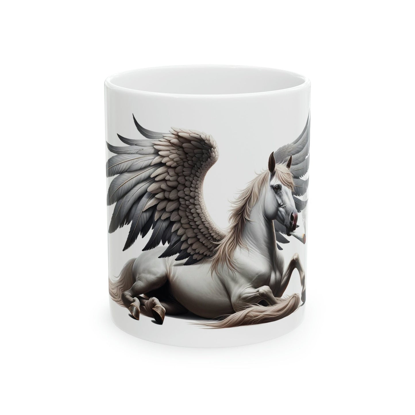 PEGASUS - WEED Themed Coffee Mugs - Perfect Gift for Smokers, Stoners, Growers; Animal Lovers - Marijuana Mug for Wake and Bake