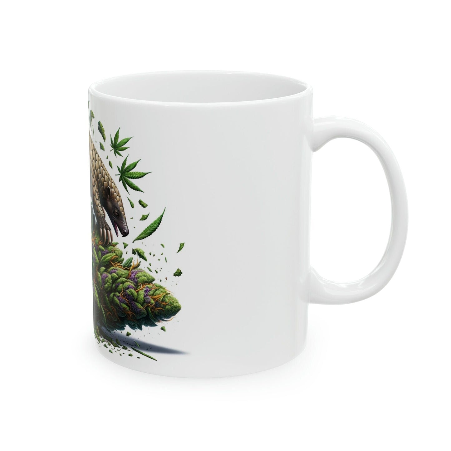 PANGOLIN - WEED Themed Coffee Mugs - Perfect Gift for Smokers, Stoners, Growers; Animal Lovers - Marijuana Mug for Wake and Bake