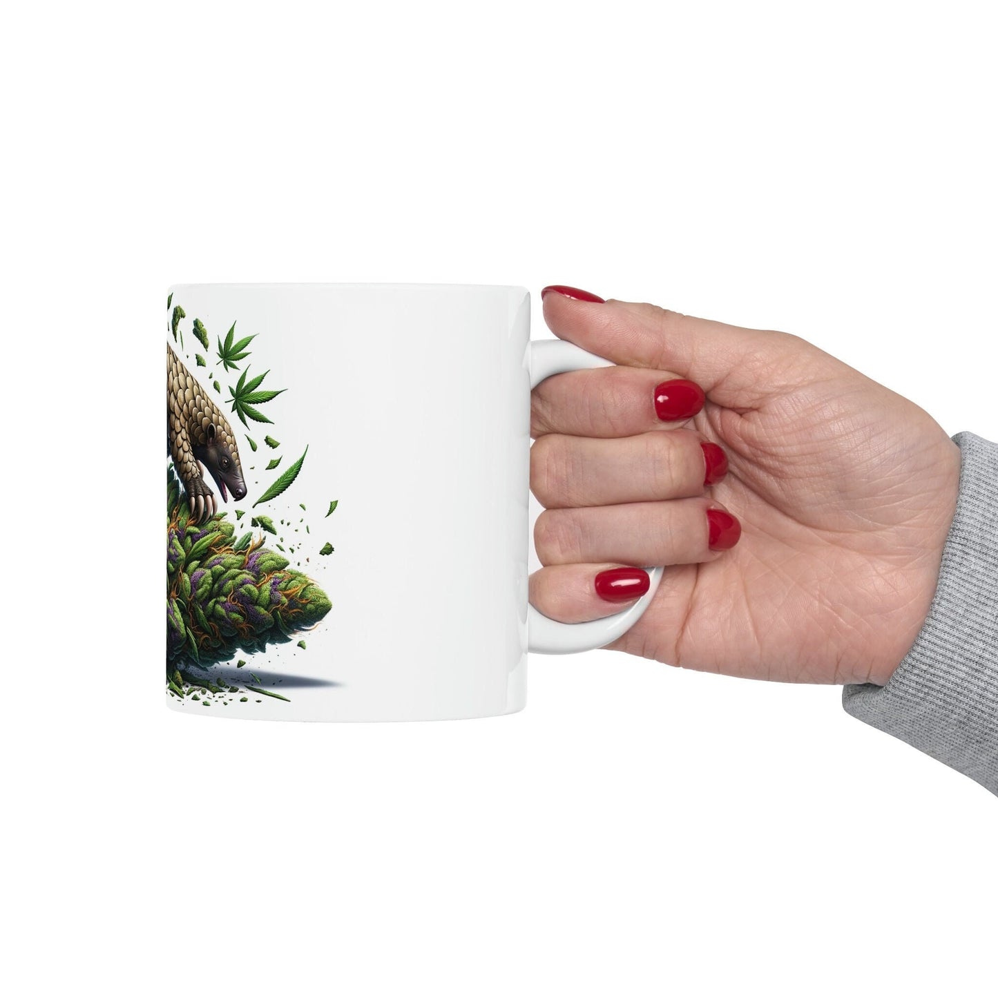 PANGOLIN - WEED Themed Coffee Mugs - Perfect Gift for Smokers, Stoners, Growers; Animal Lovers - Marijuana Mug for Wake and Bake