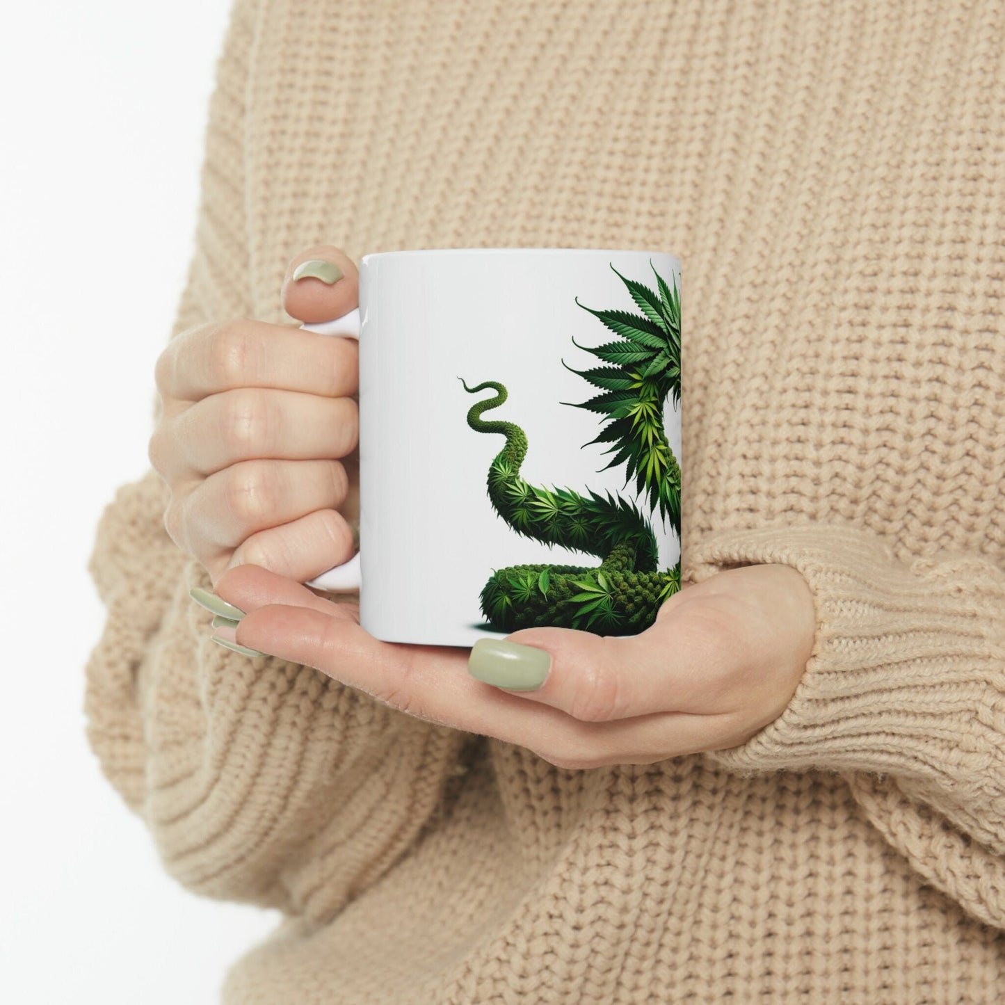 WEED NAGA - Marijuana Themed Coffee Mugs - Perfect Gift for Smokers, Stoners, Growers; Animal Lovers - Weed Mug for Wake and Bake
