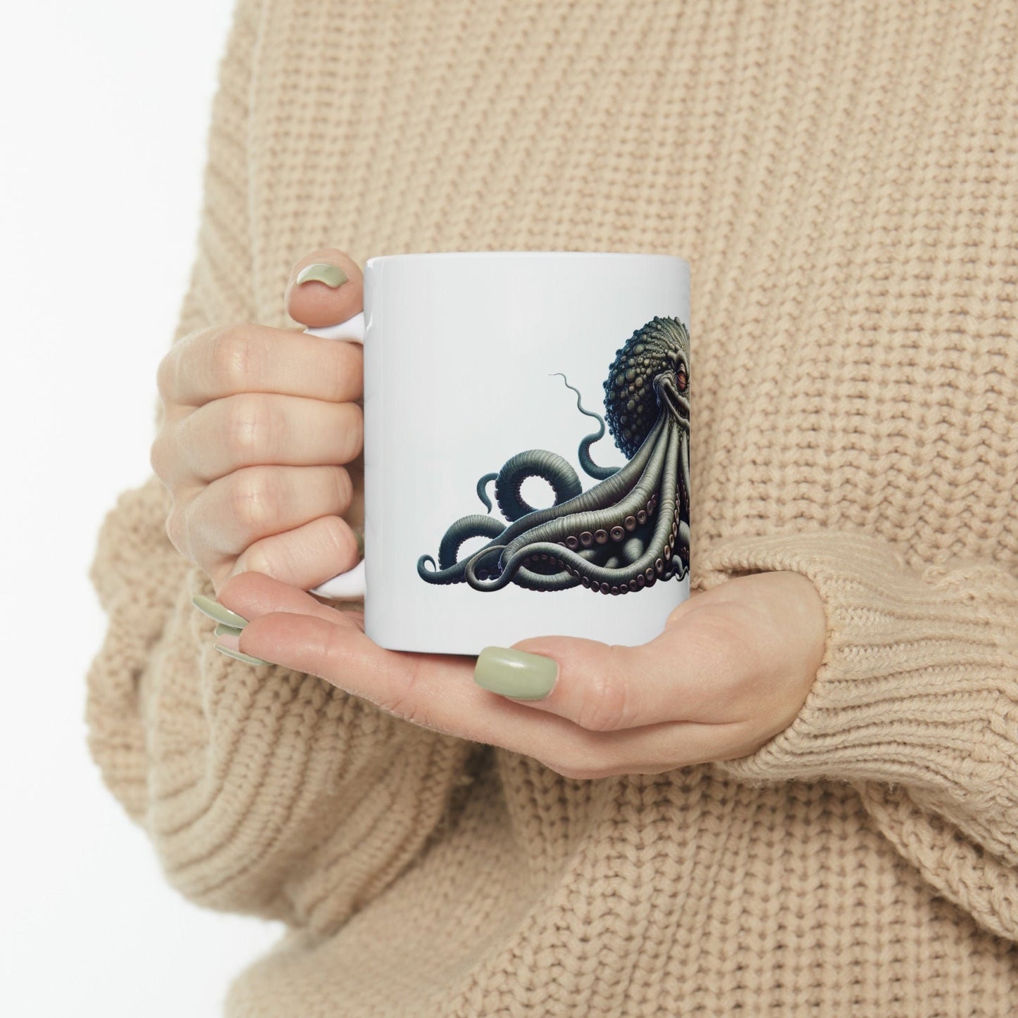 KRAKEN - WEED Themed Coffee Mugs - Perfect Gift for Smokers, Stoners, Growers; Animal Lovers - Marijuana Mug for Wake and Bake