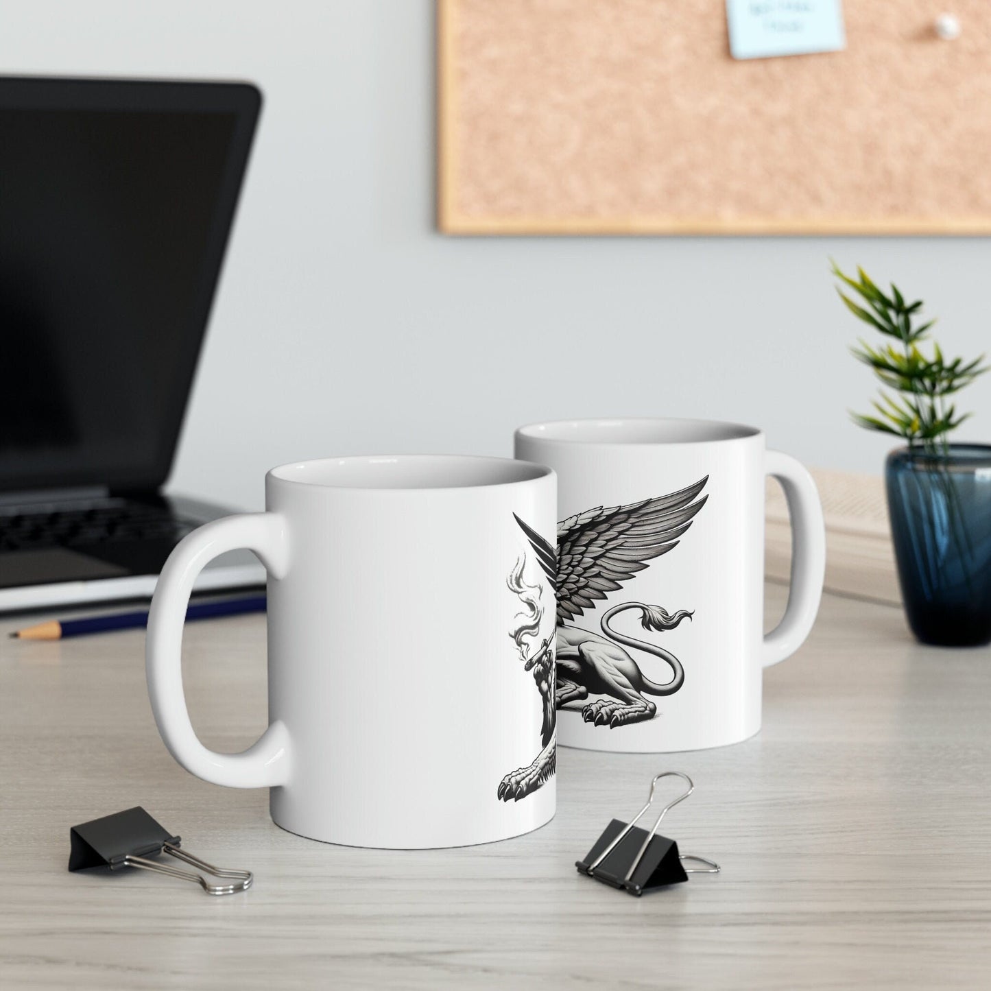 GRIFFIN - WEED Themed Coffee Mugs - Perfect Gift for Smokers, Stoners, Growers; Animal Lovers - Marijuana Mug for Wake and Bake