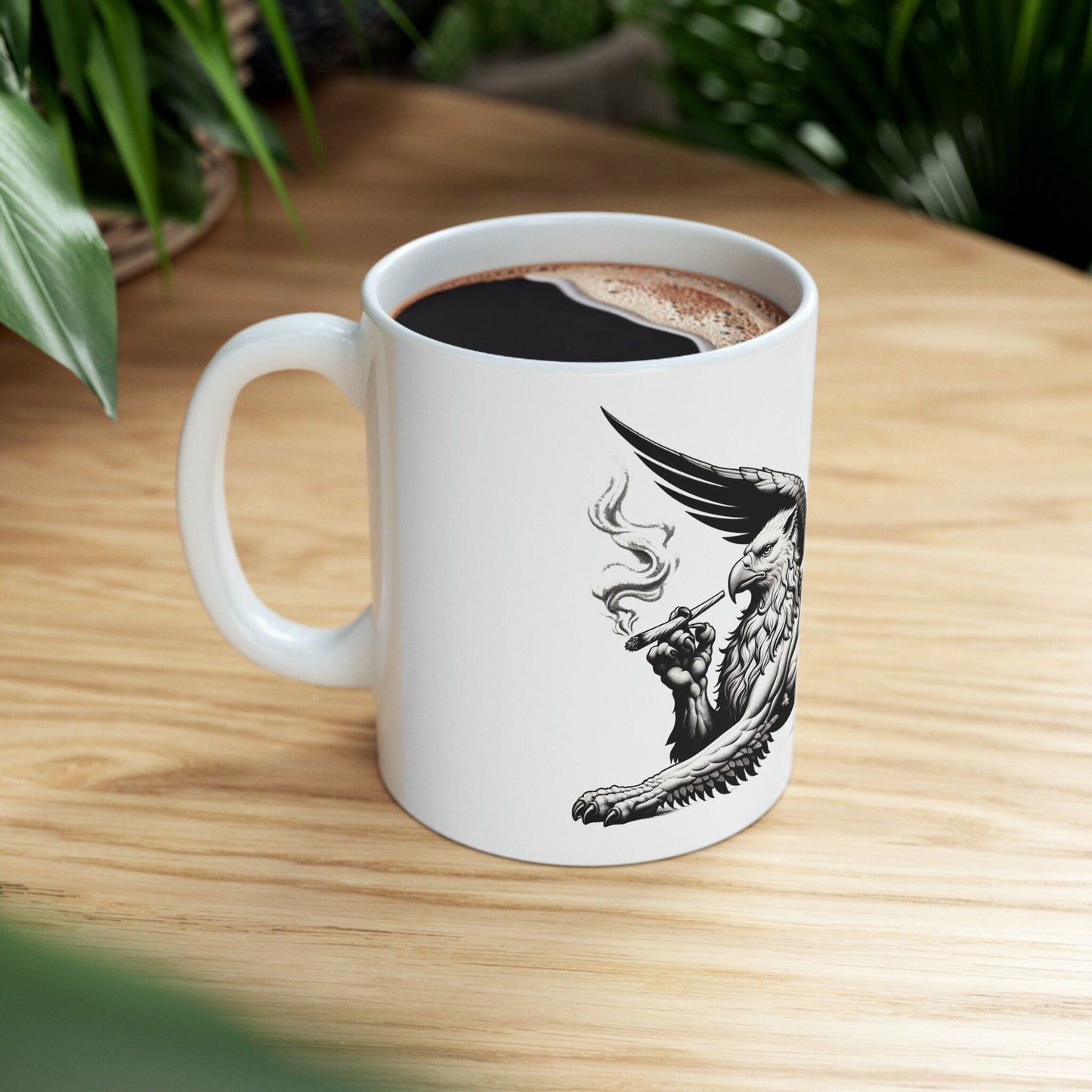 GRIFFIN - WEED Themed Coffee Mugs - Perfect Gift for Smokers, Stoners, Growers; Animal Lovers - Marijuana Mug for Wake and Bake