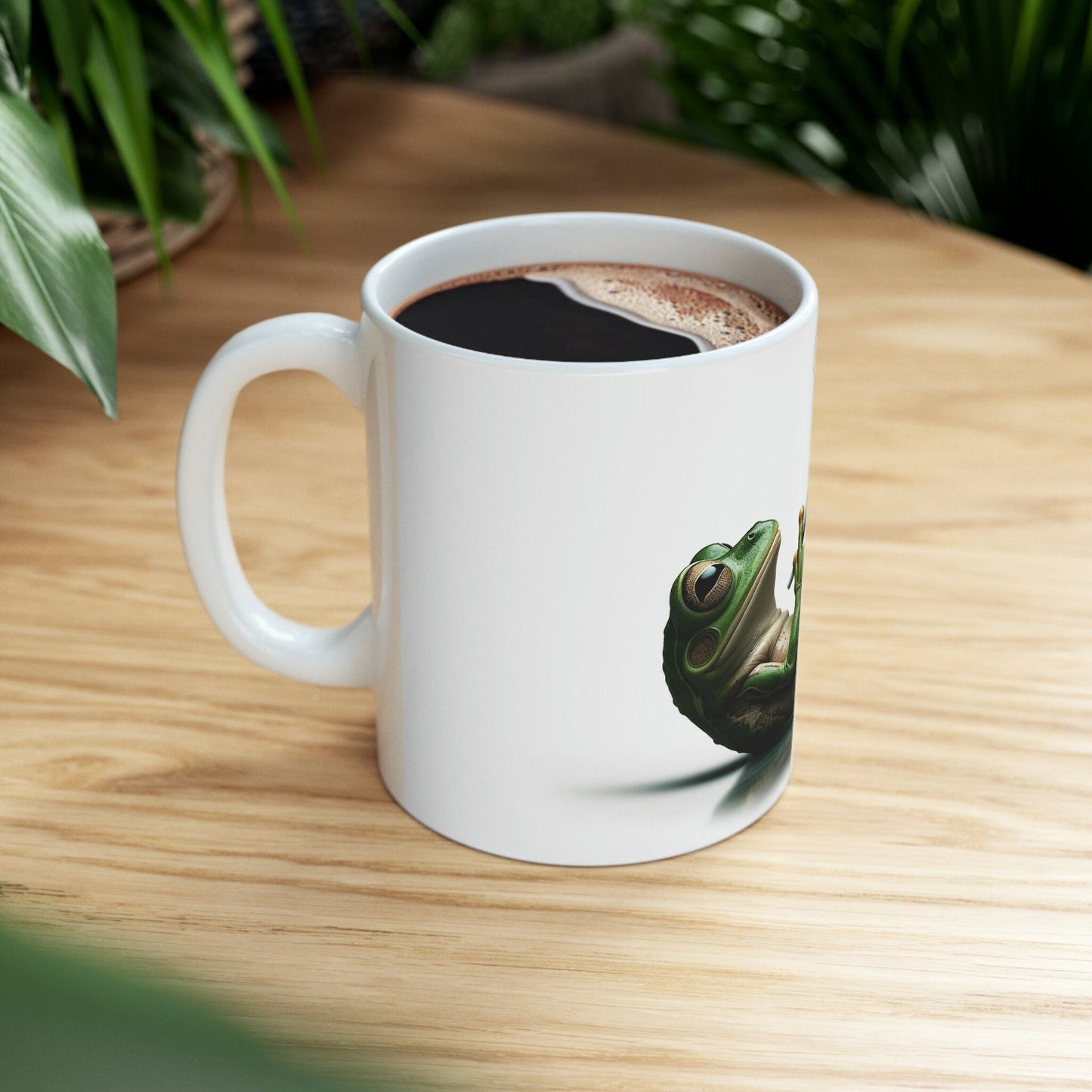 FROG - WEED Themed Coffee Mugs - Perfect Gift for Smokers, Stoners, Growers; Animal Lovers - Marijuana Mug for Wake and Bake